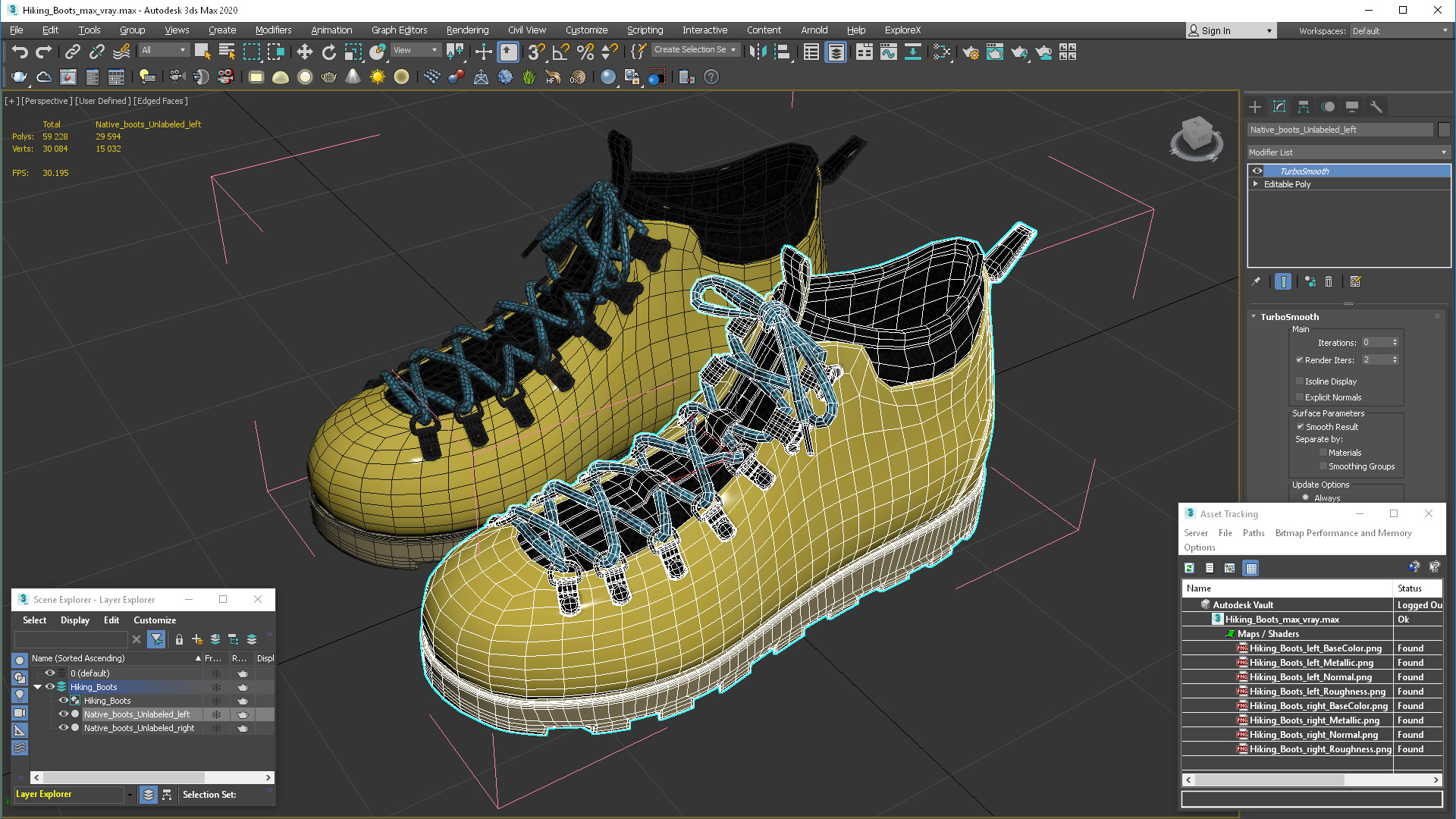 Hiking Boots 3D