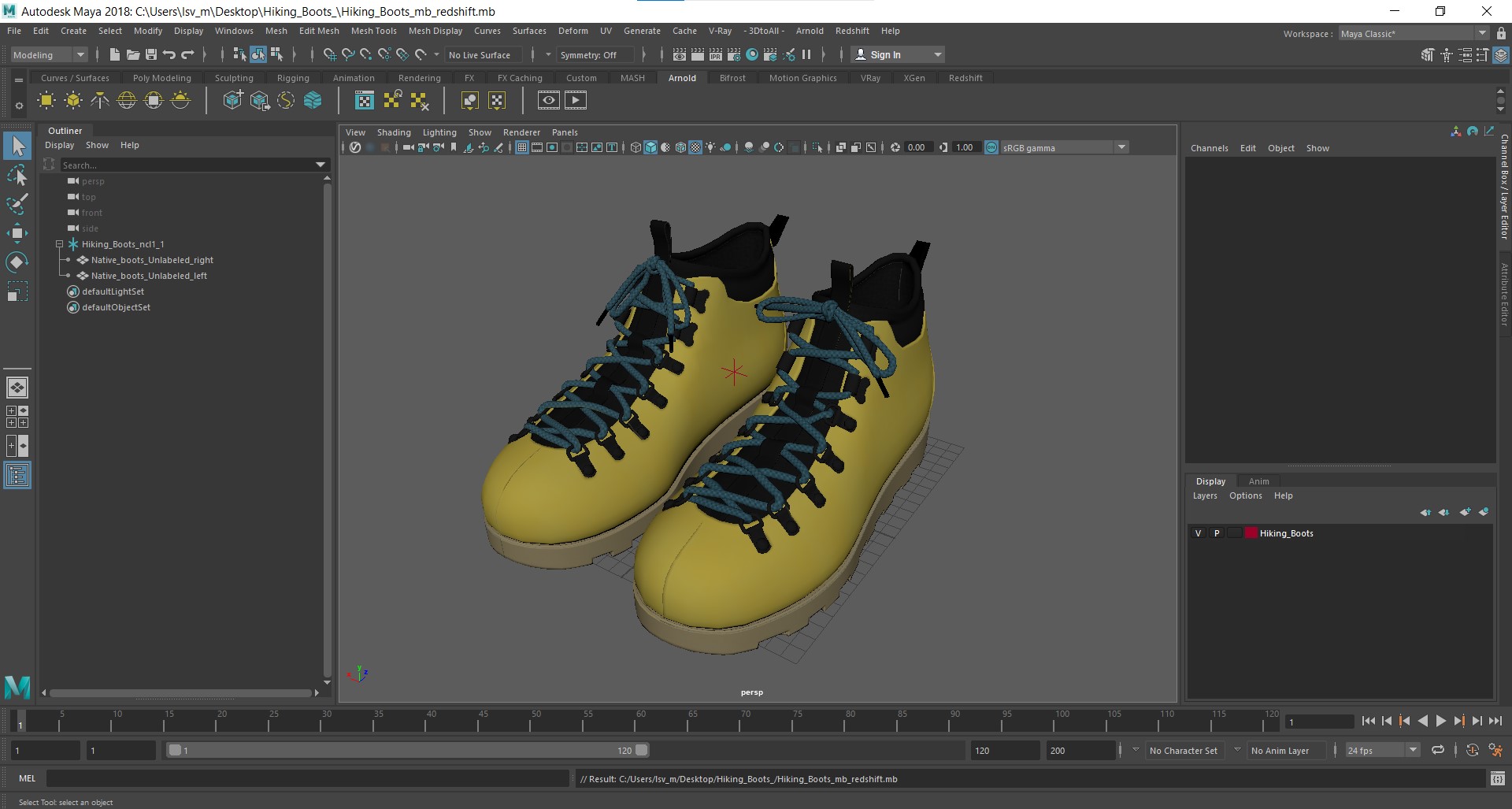 Hiking Boots 3D