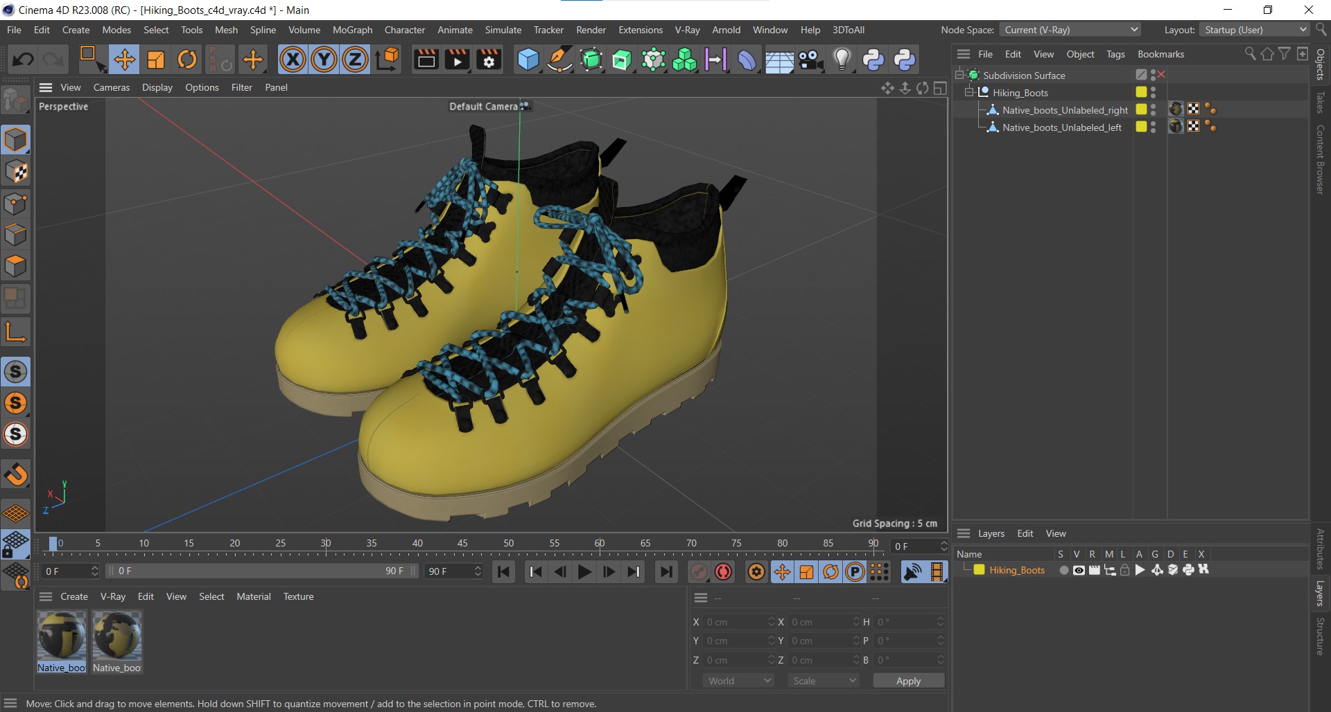 Hiking Boots 3D