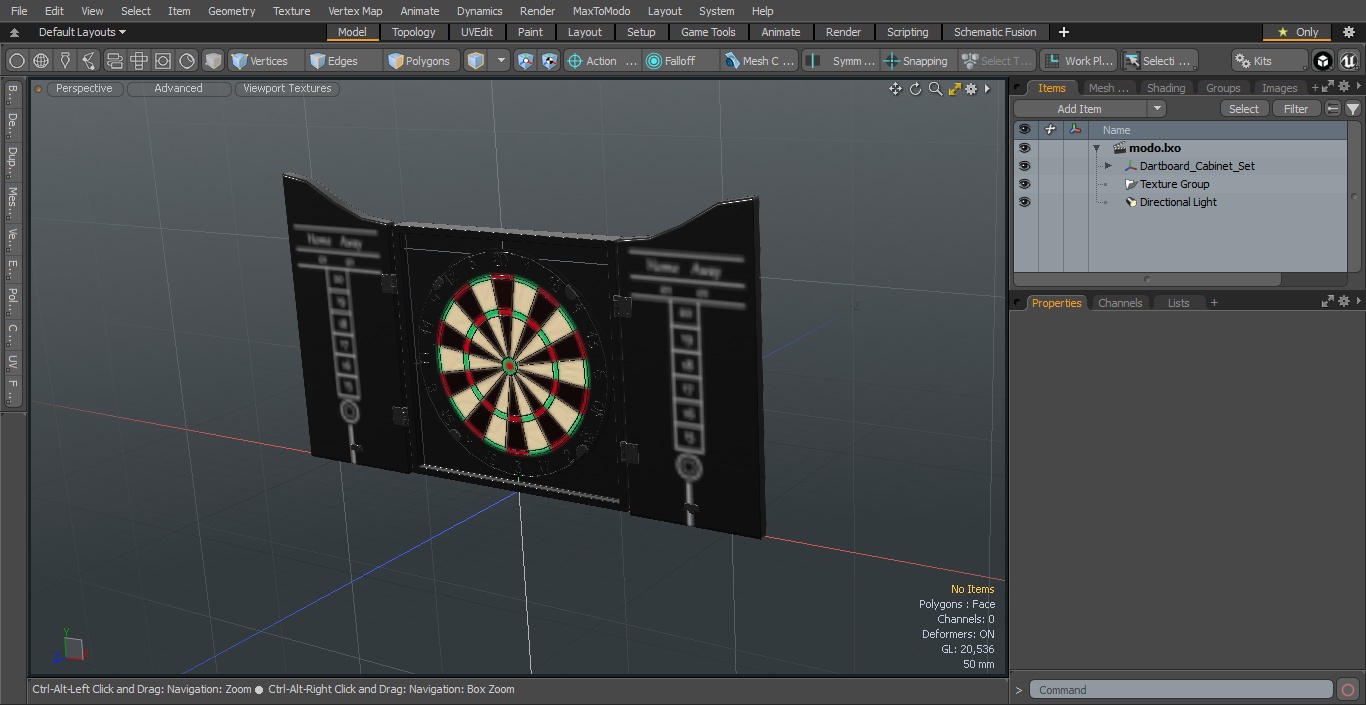 3D Dartboard Cabinet Set