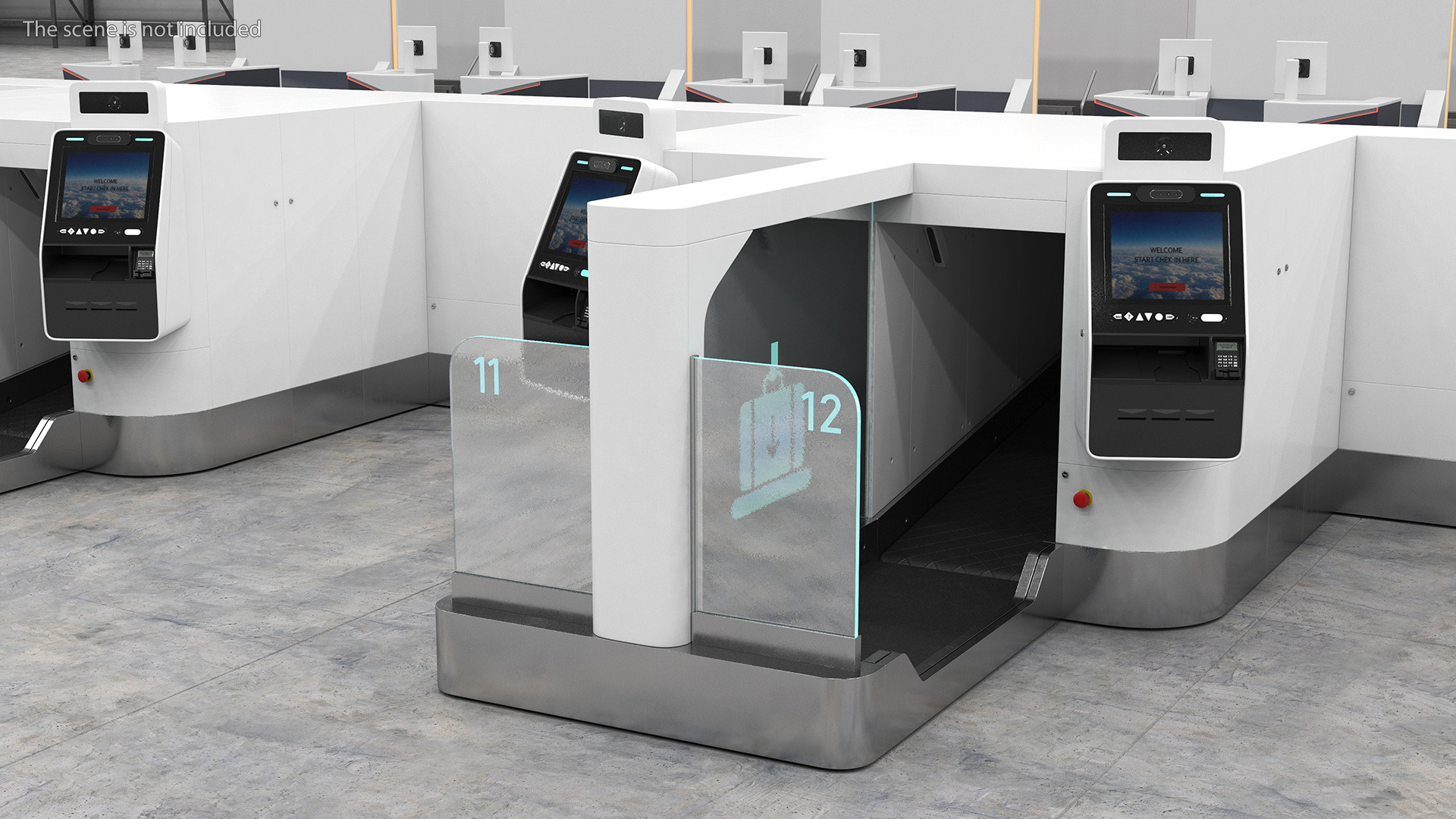 Airport Smart Check In Service Rigged 3D