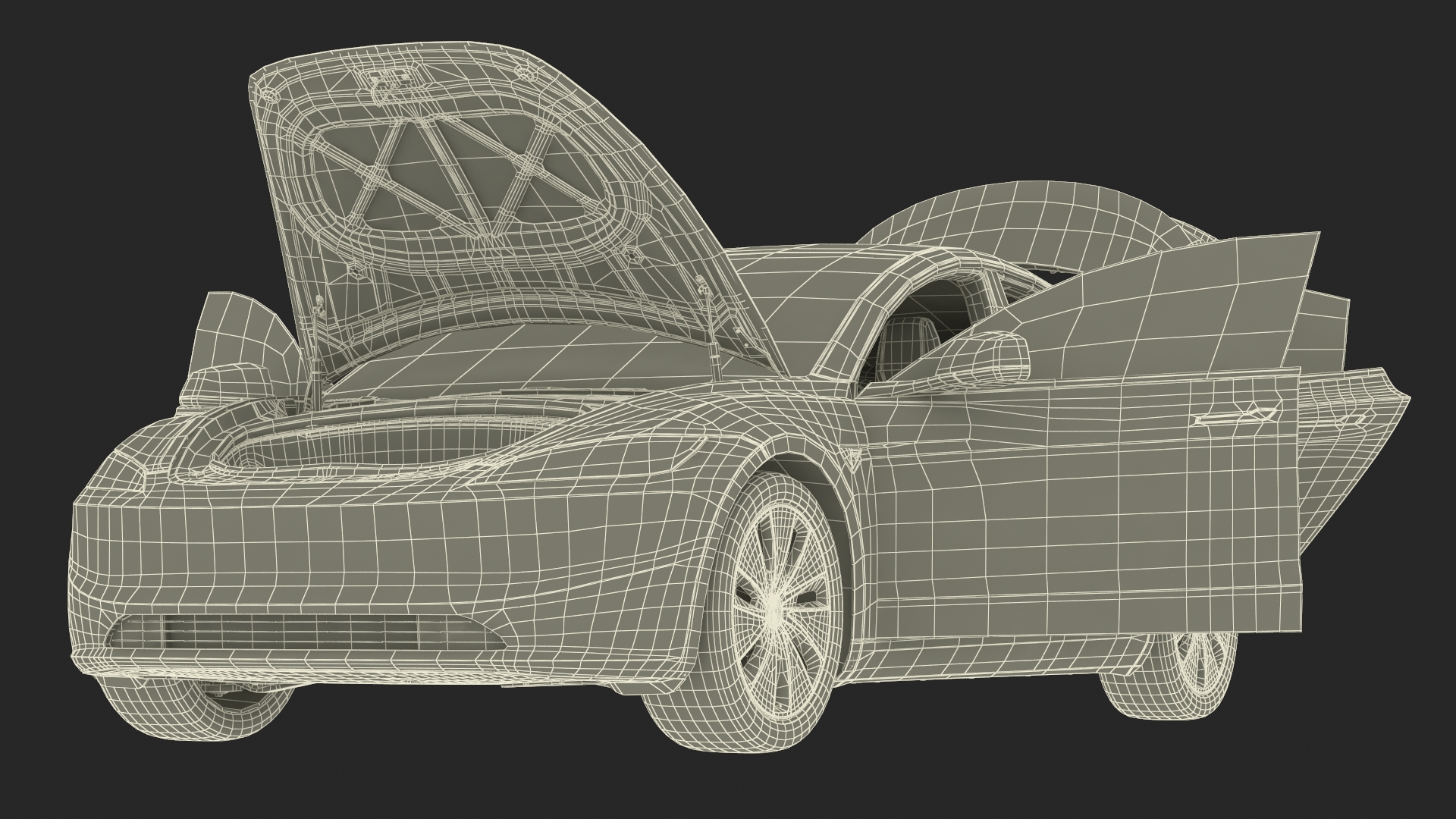 Tesla Model 3 2024 White Lights On 3D model