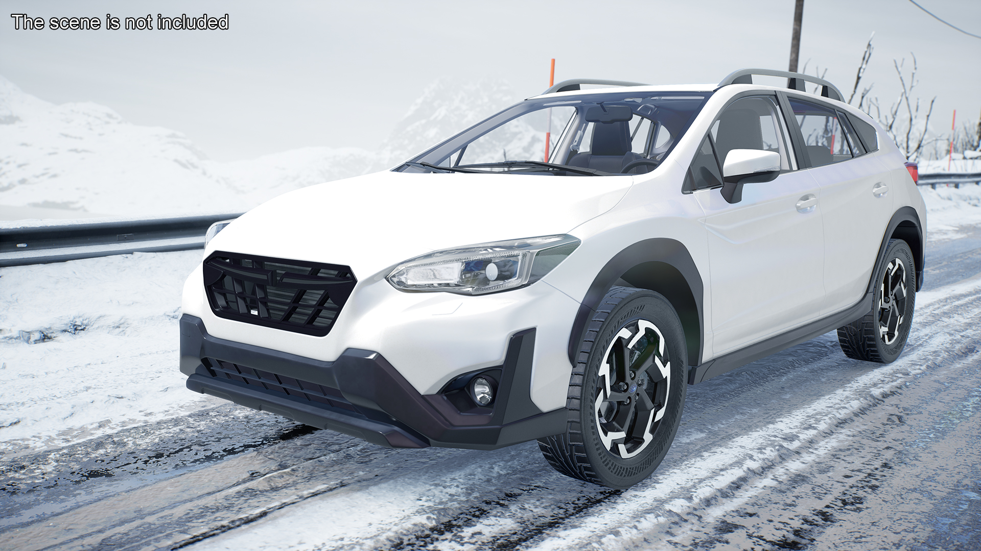 3D Compact Hybrid Crossover White Rigged for Cinema 4D