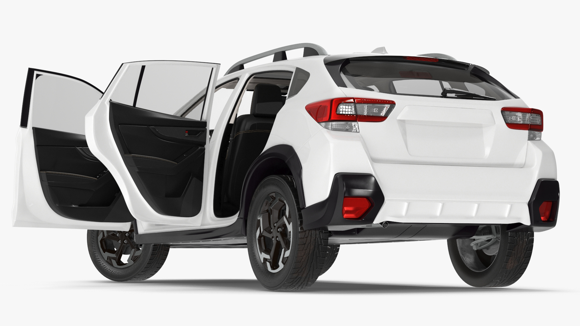 Compact Hybrid Crossover White Rigged 3D