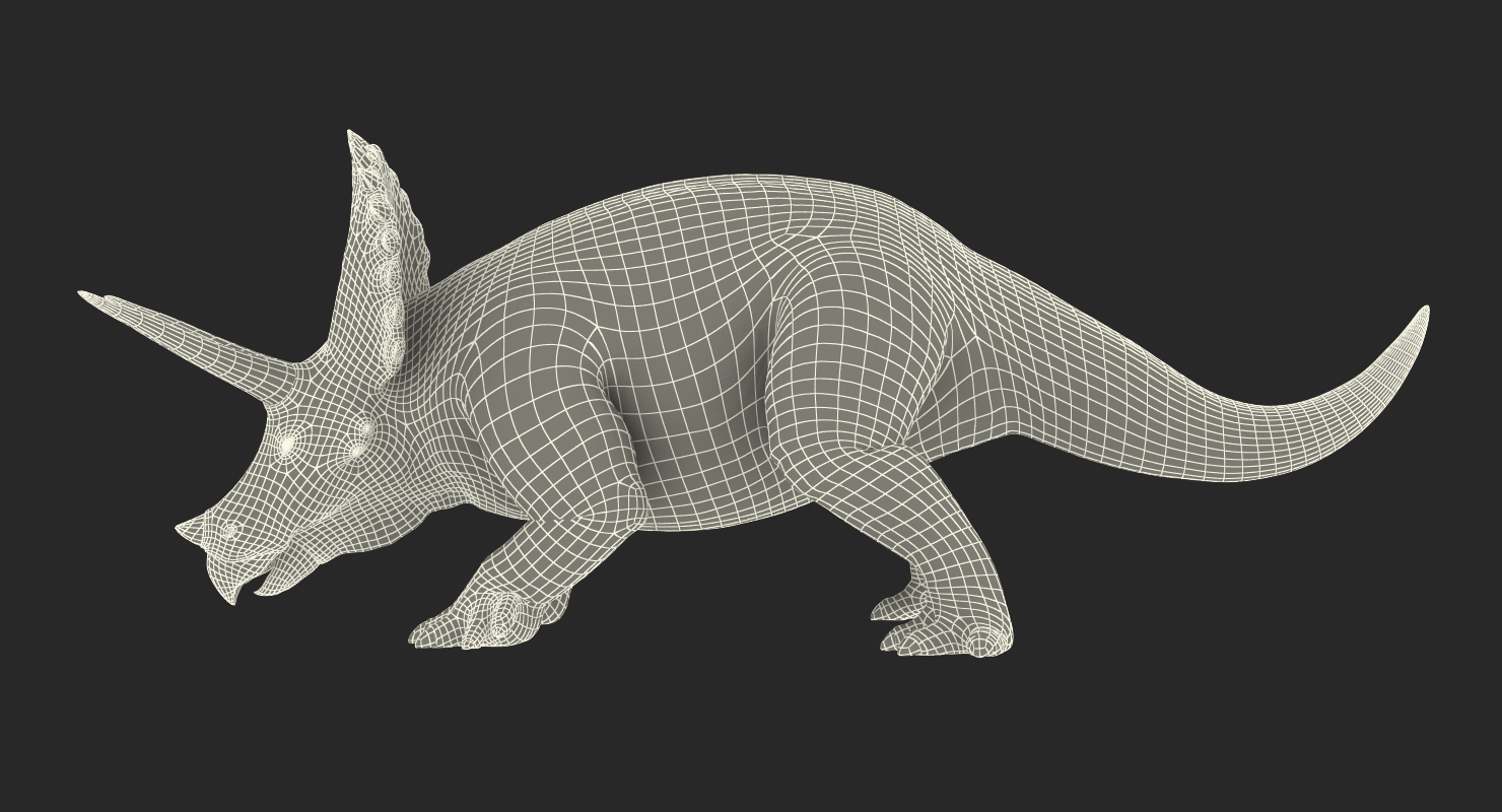 Triceratops Walking Pose 3D model