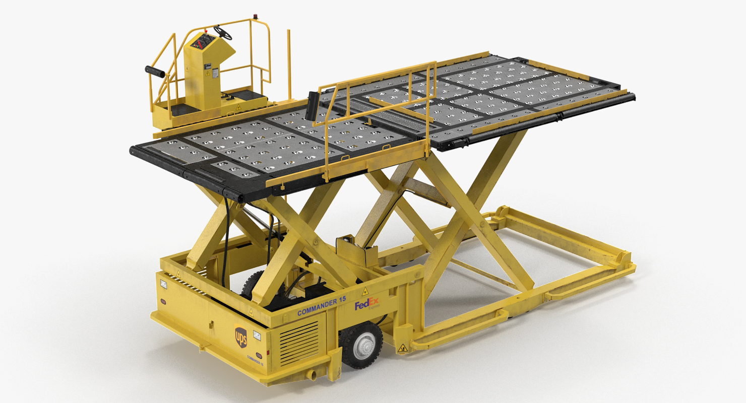 Lower Deck Loader Yellow 3D model