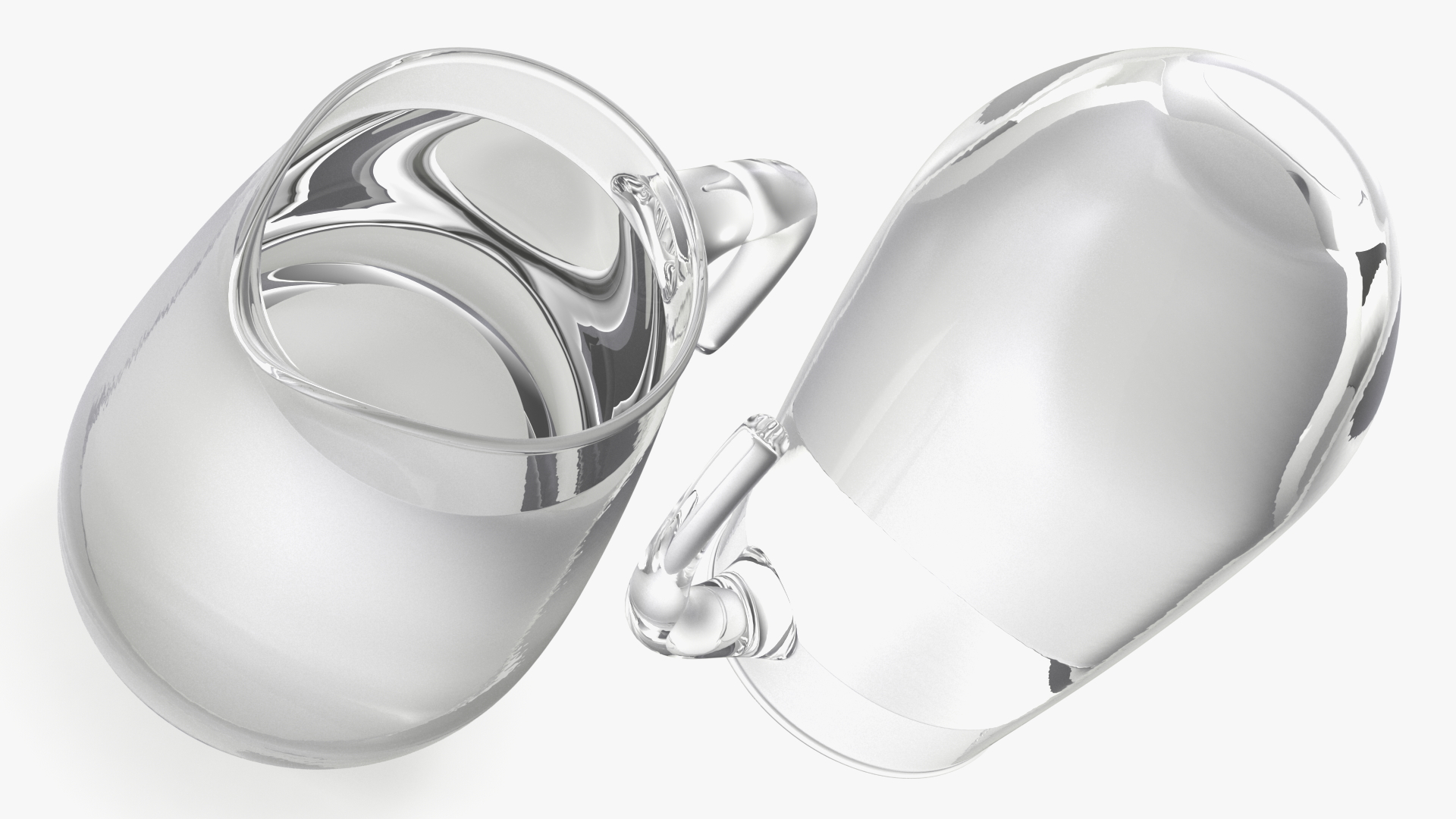 Glass Jug Hook Handle With Water 3D