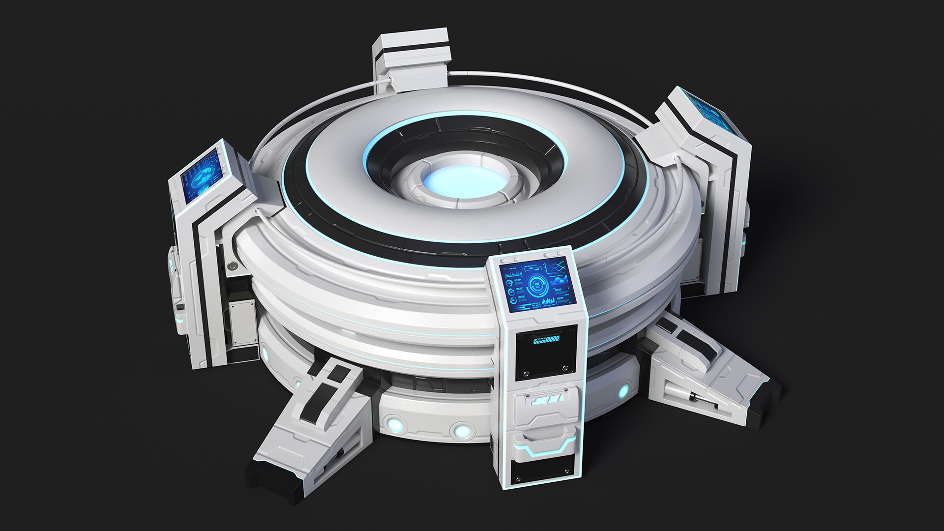 Futuristic Control Panel 3D model