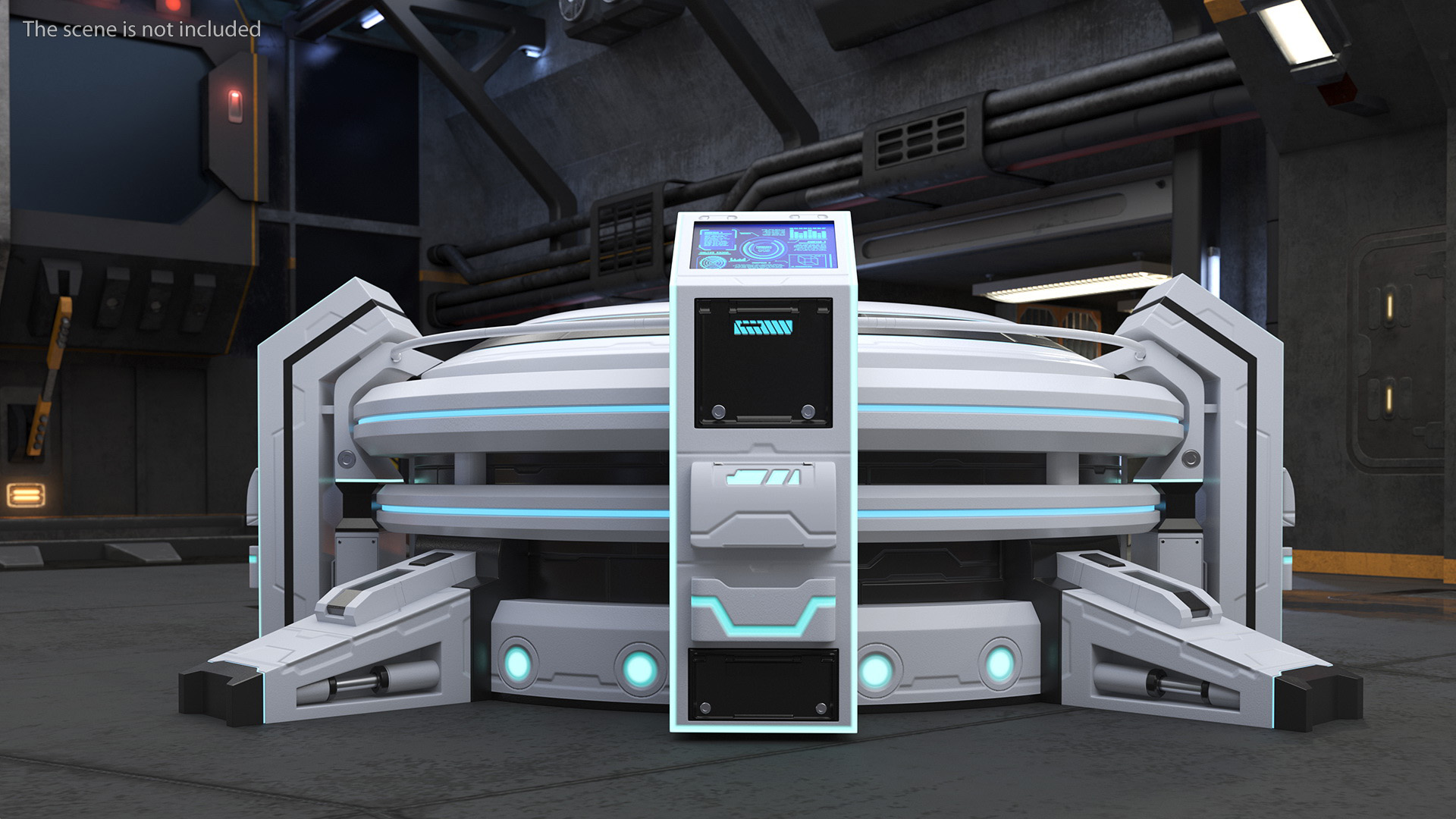 Futuristic Control Panel 3D model