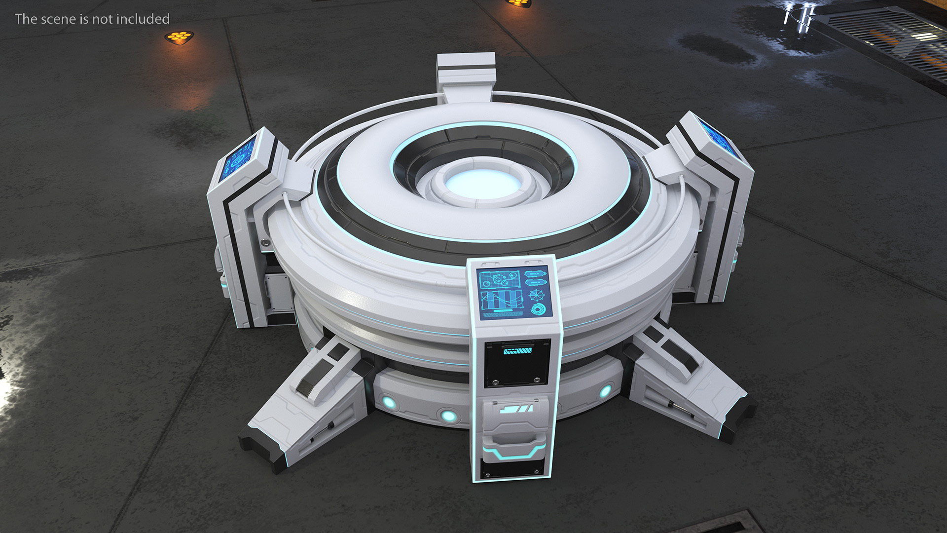 Futuristic Control Panel 3D model