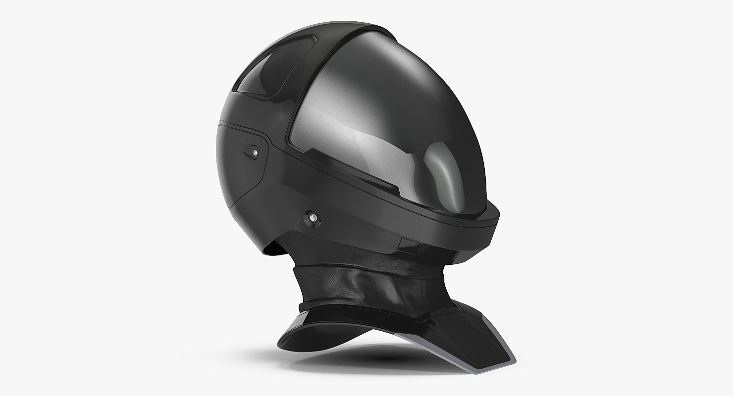 3D model Sci Fi Space Helmet Black