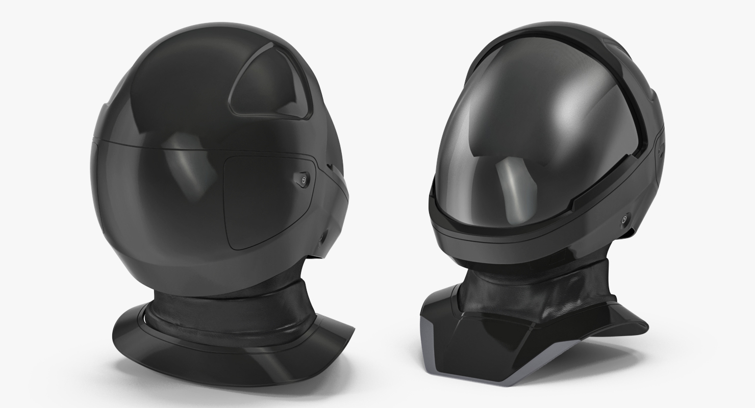 3D model Sci Fi Space Helmet Black