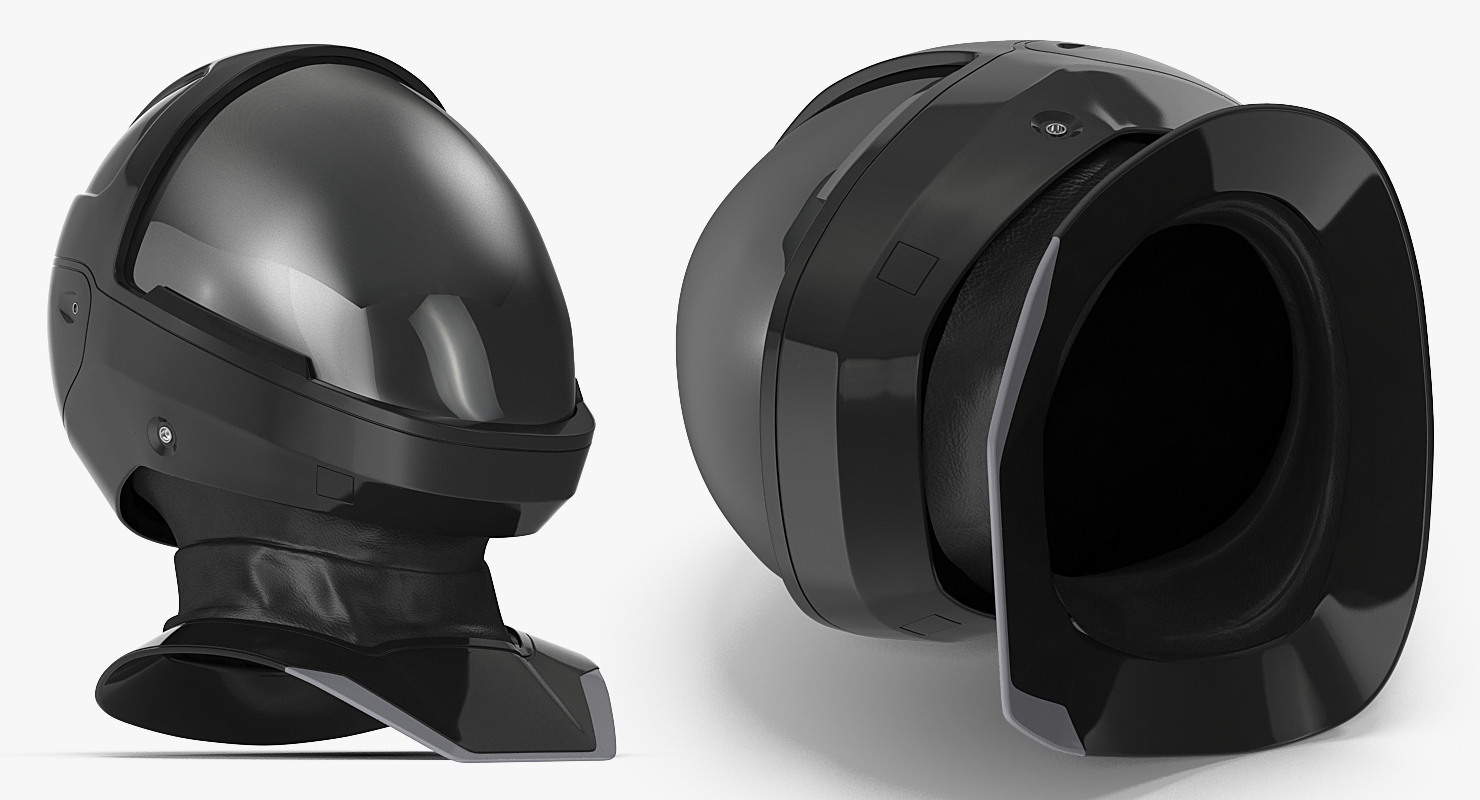 3D model Sci Fi Space Helmet Black