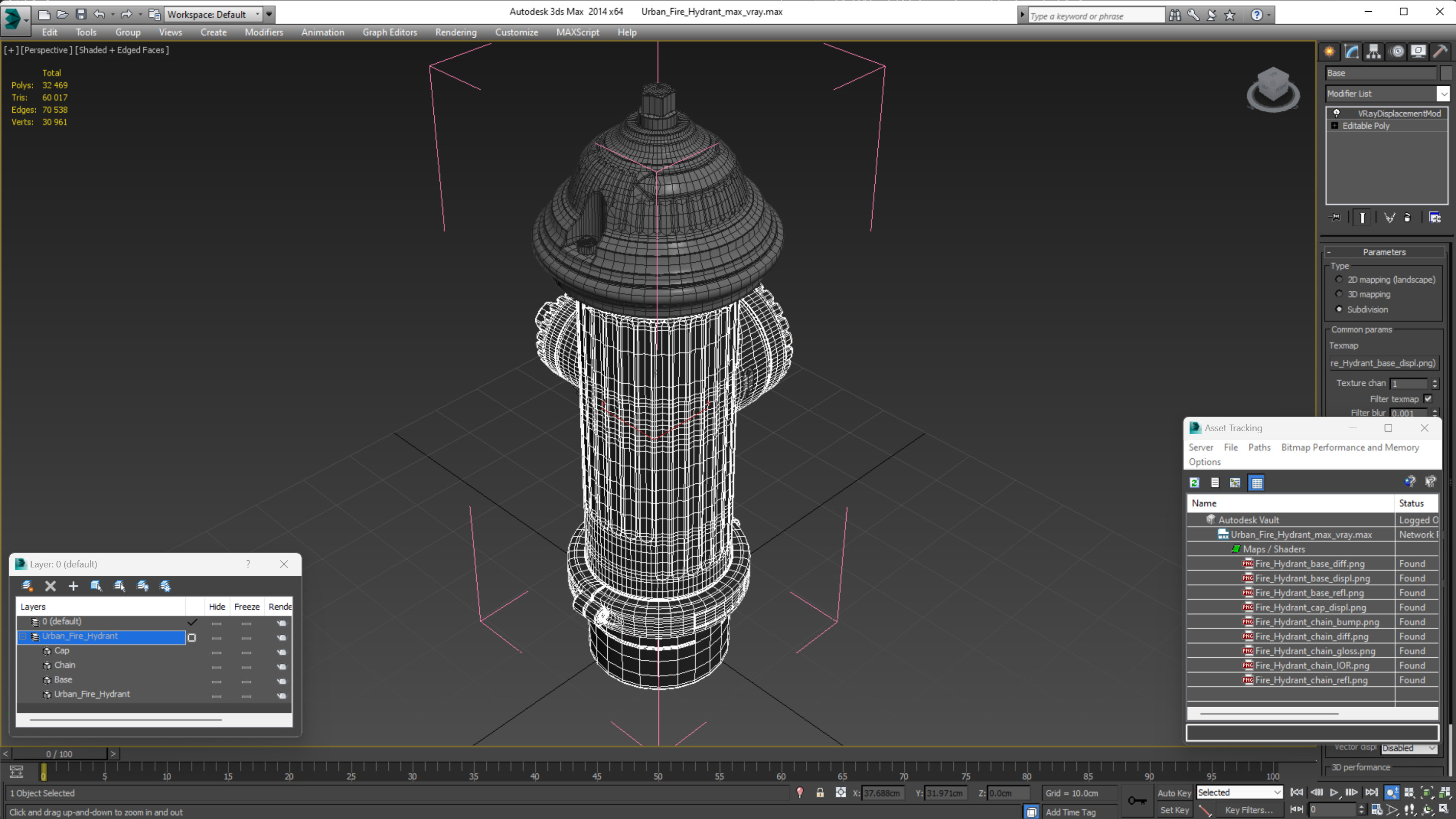 3D Urban Fire Hydrant model