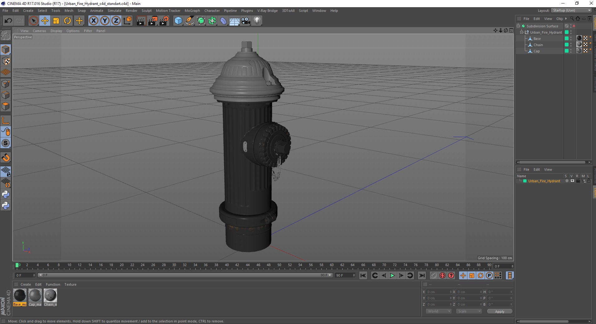 3D Urban Fire Hydrant model