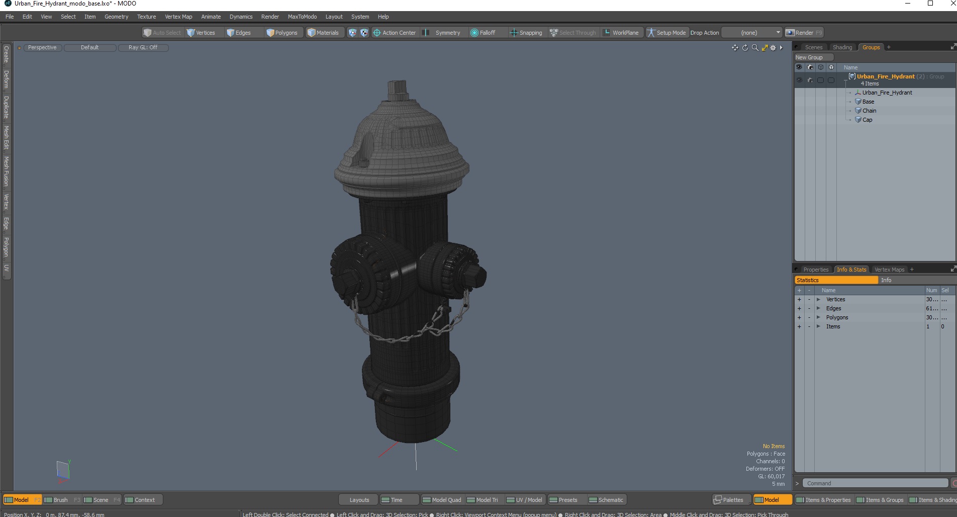 3D Urban Fire Hydrant model