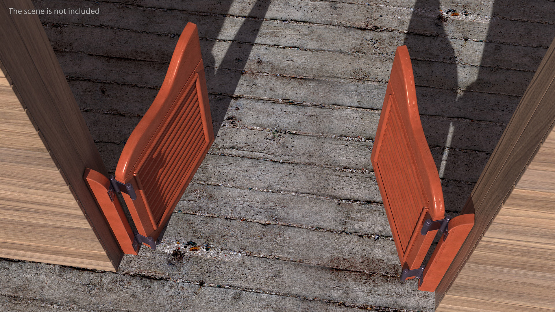 Western Saloon Doors Rigged 3D