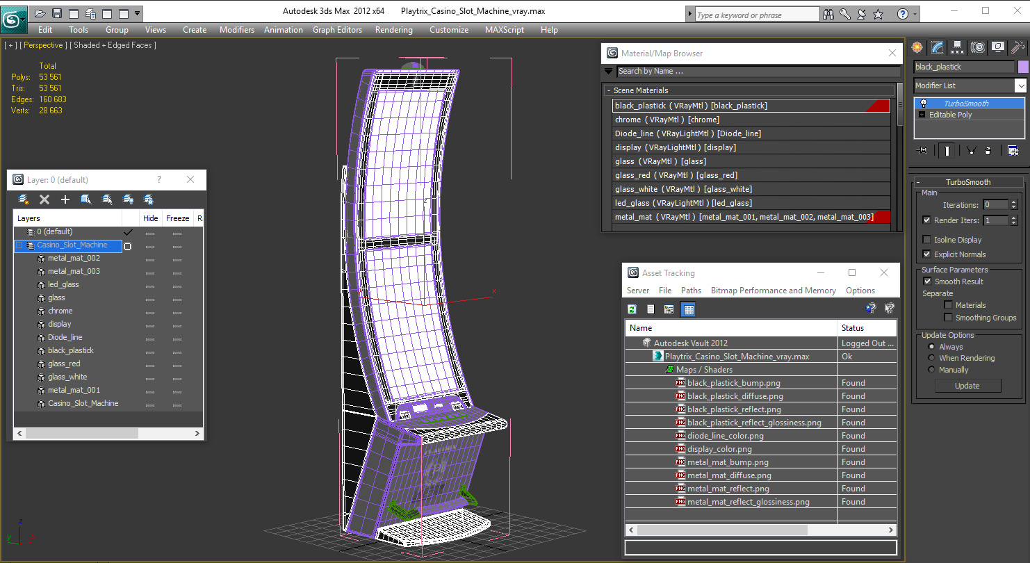 3D Playtrix Casino Slot Machine model