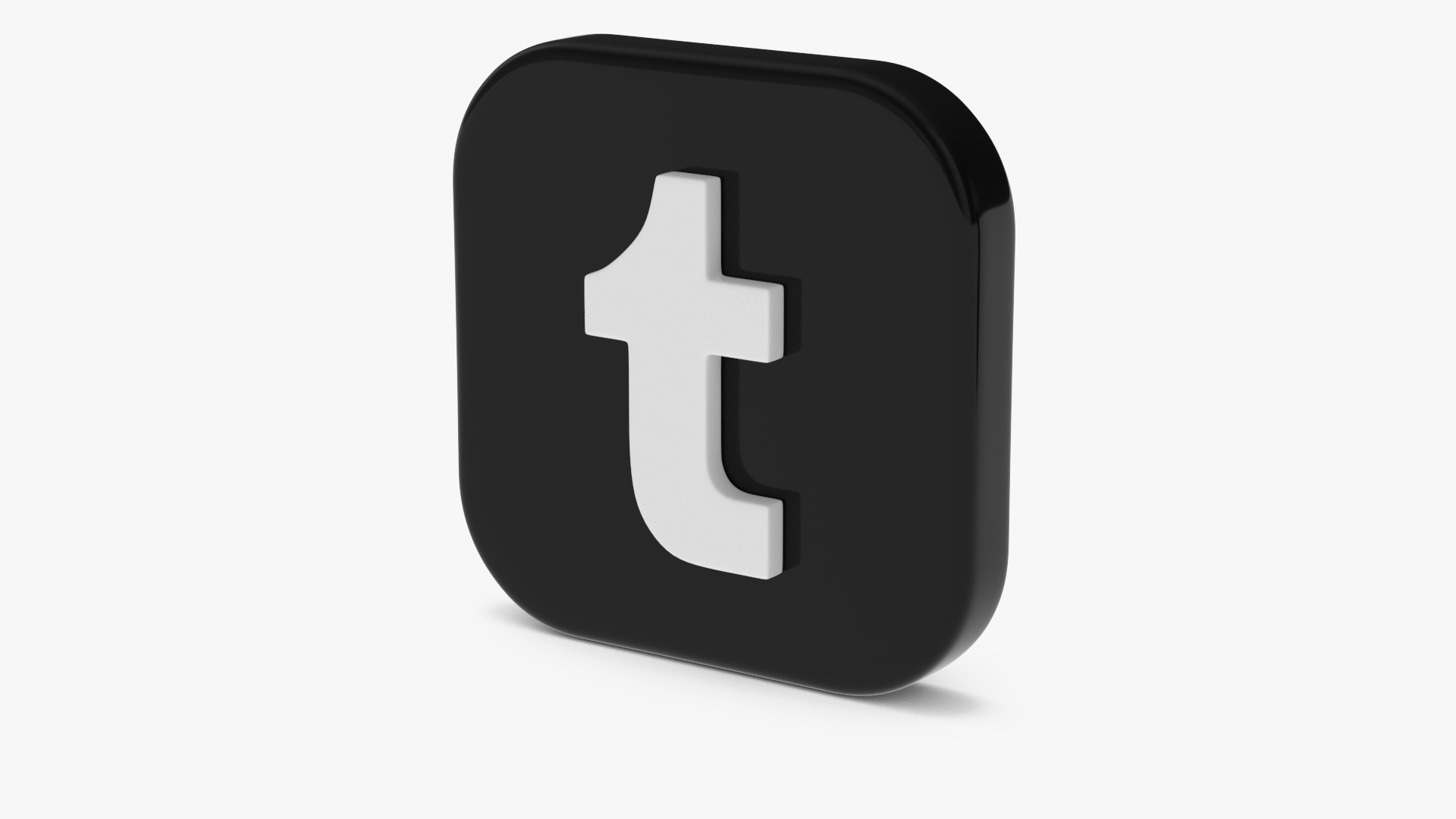 Tumblr Social Media Icon 3D model