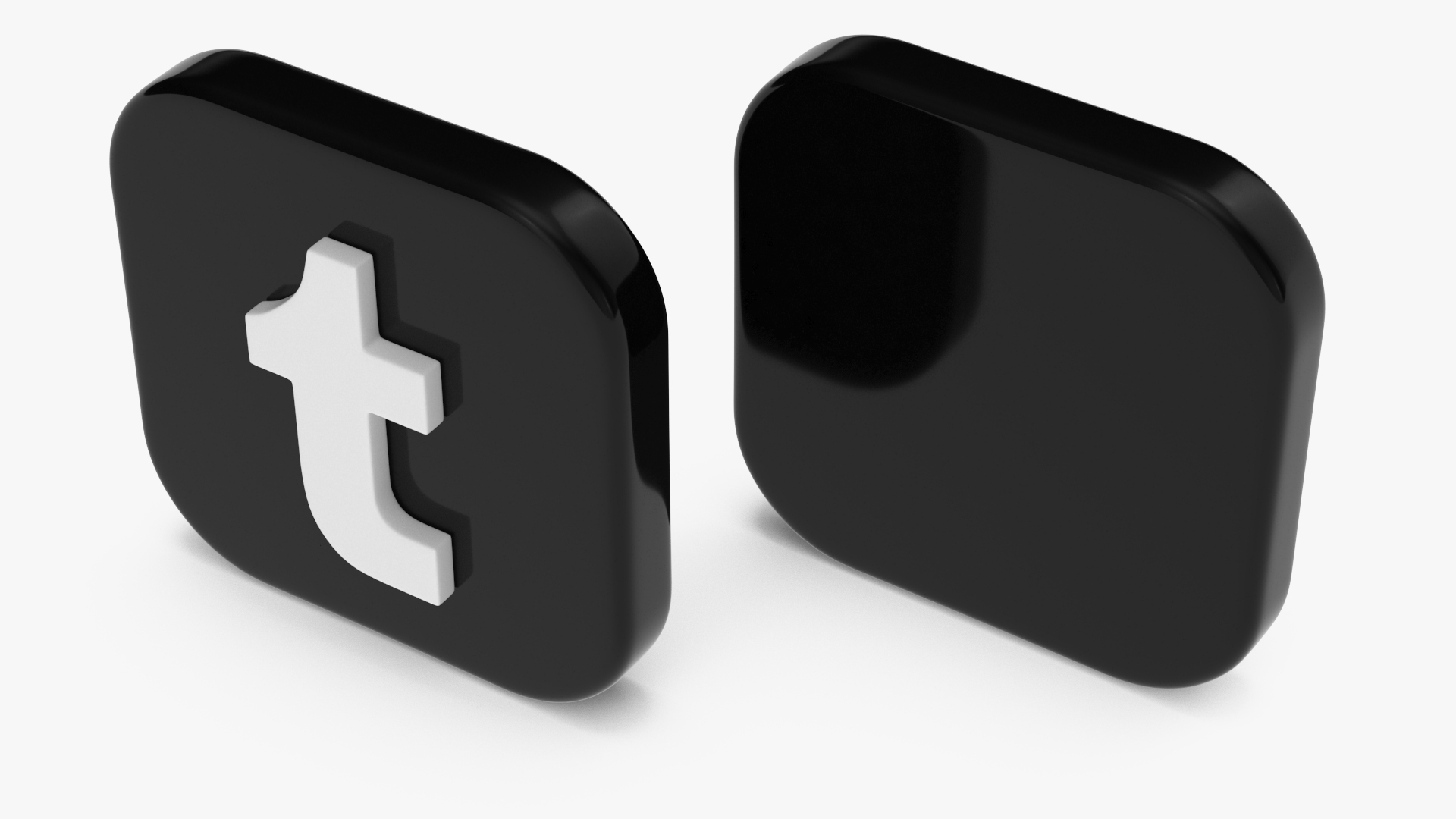 Tumblr Social Media Icon 3D model