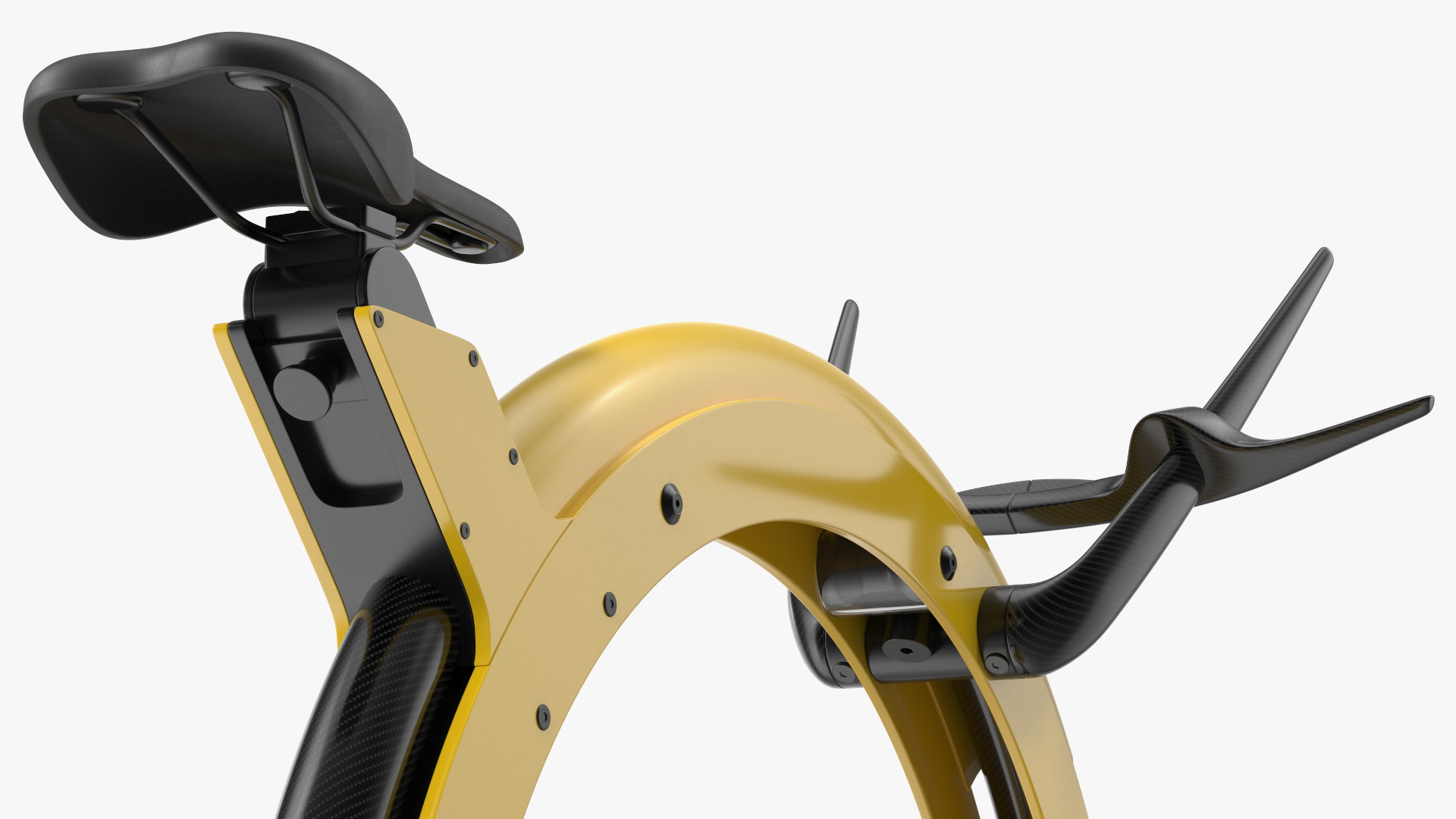 3D Futuristic Exercise Bike Yellow