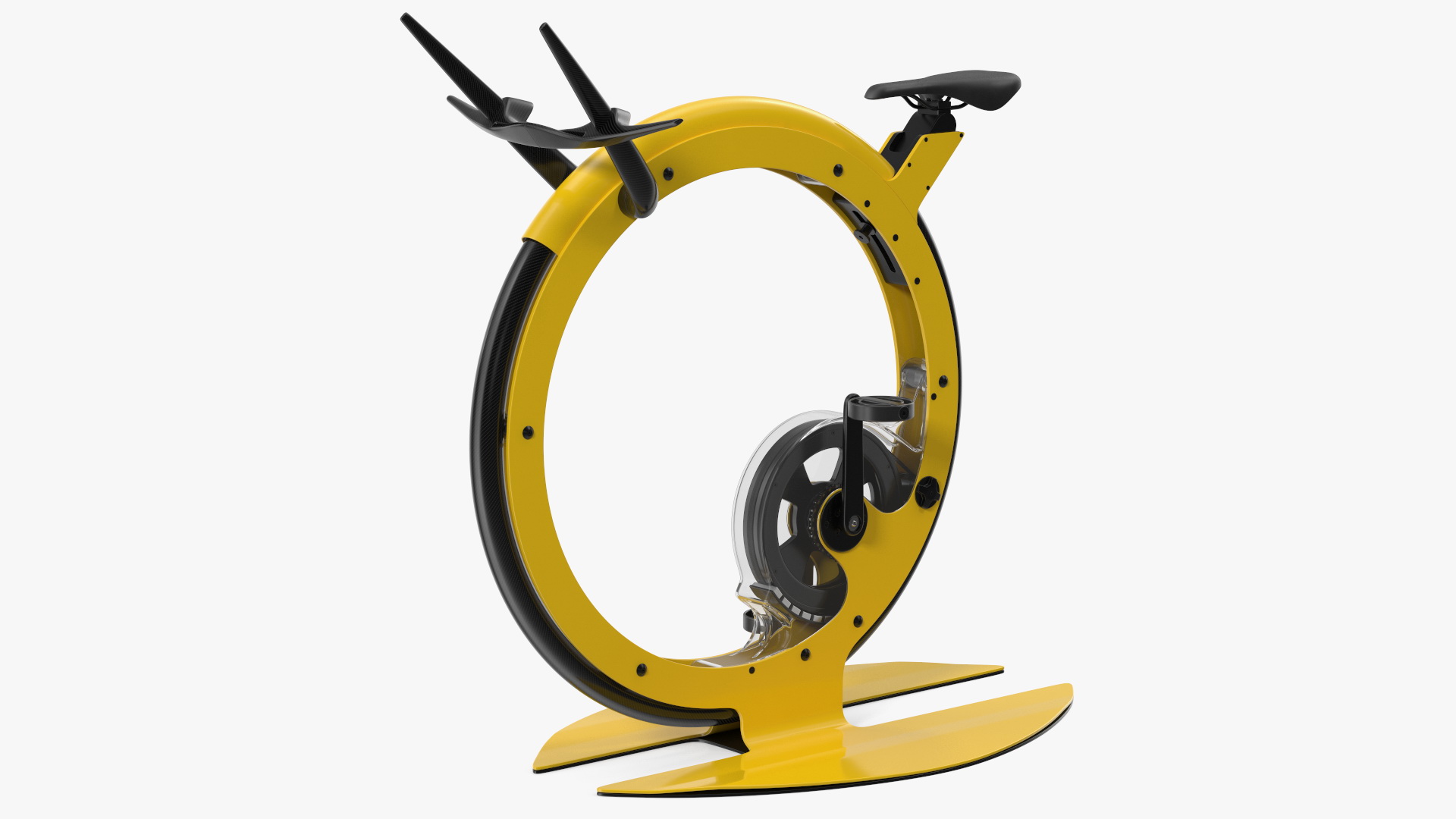 3D Futuristic Exercise Bike Yellow