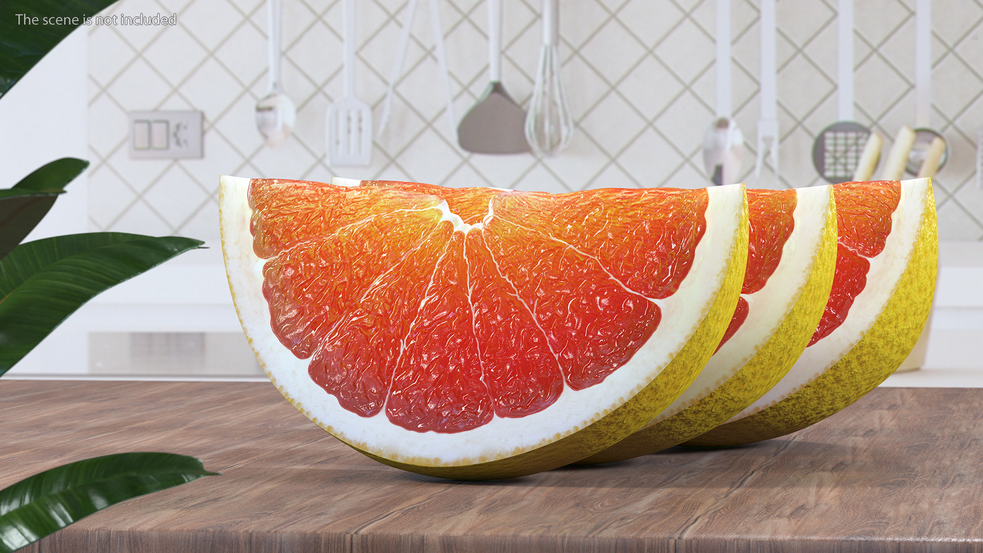 Sliced Grapefruit 3D