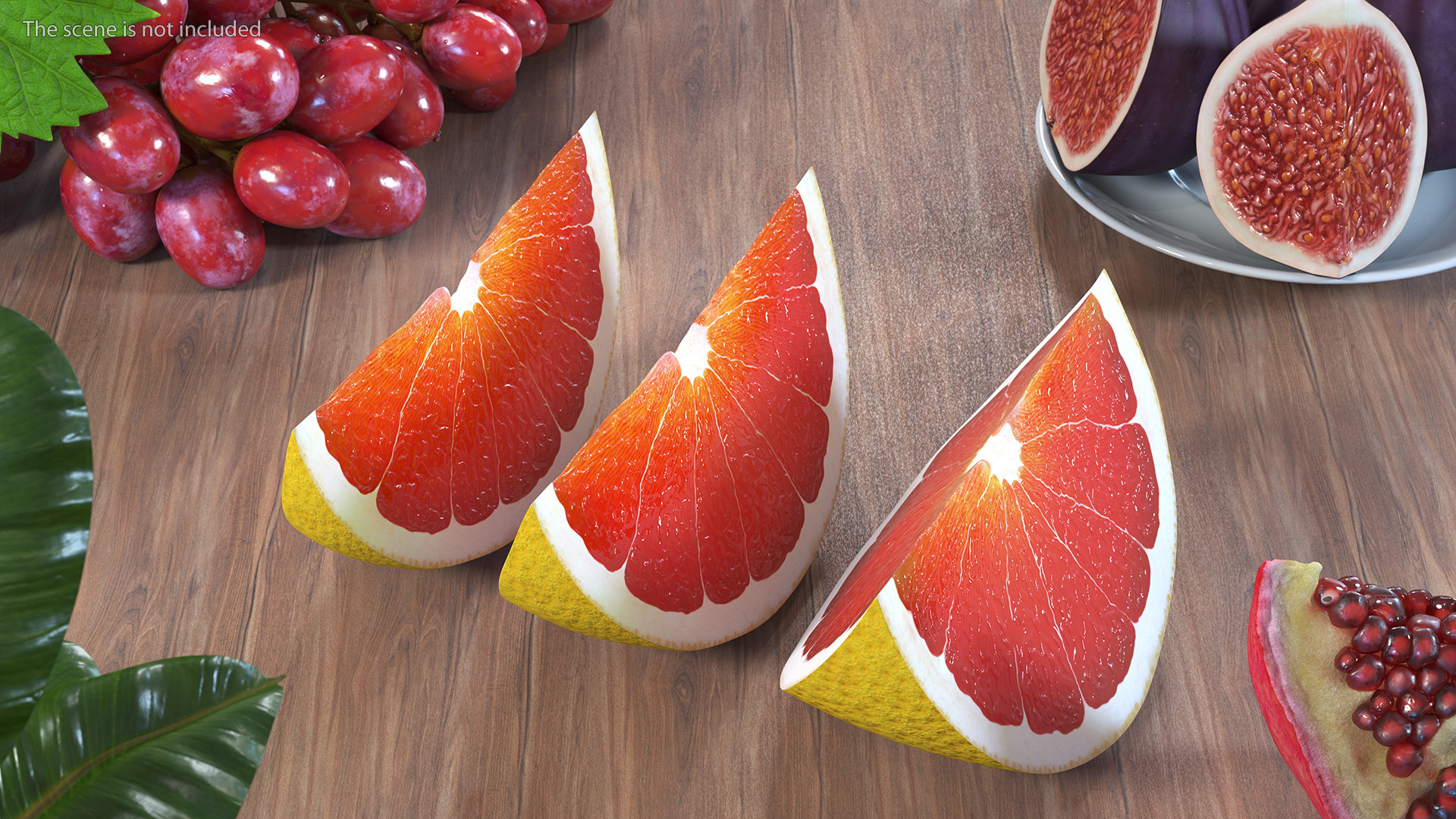 Sliced Grapefruit 3D