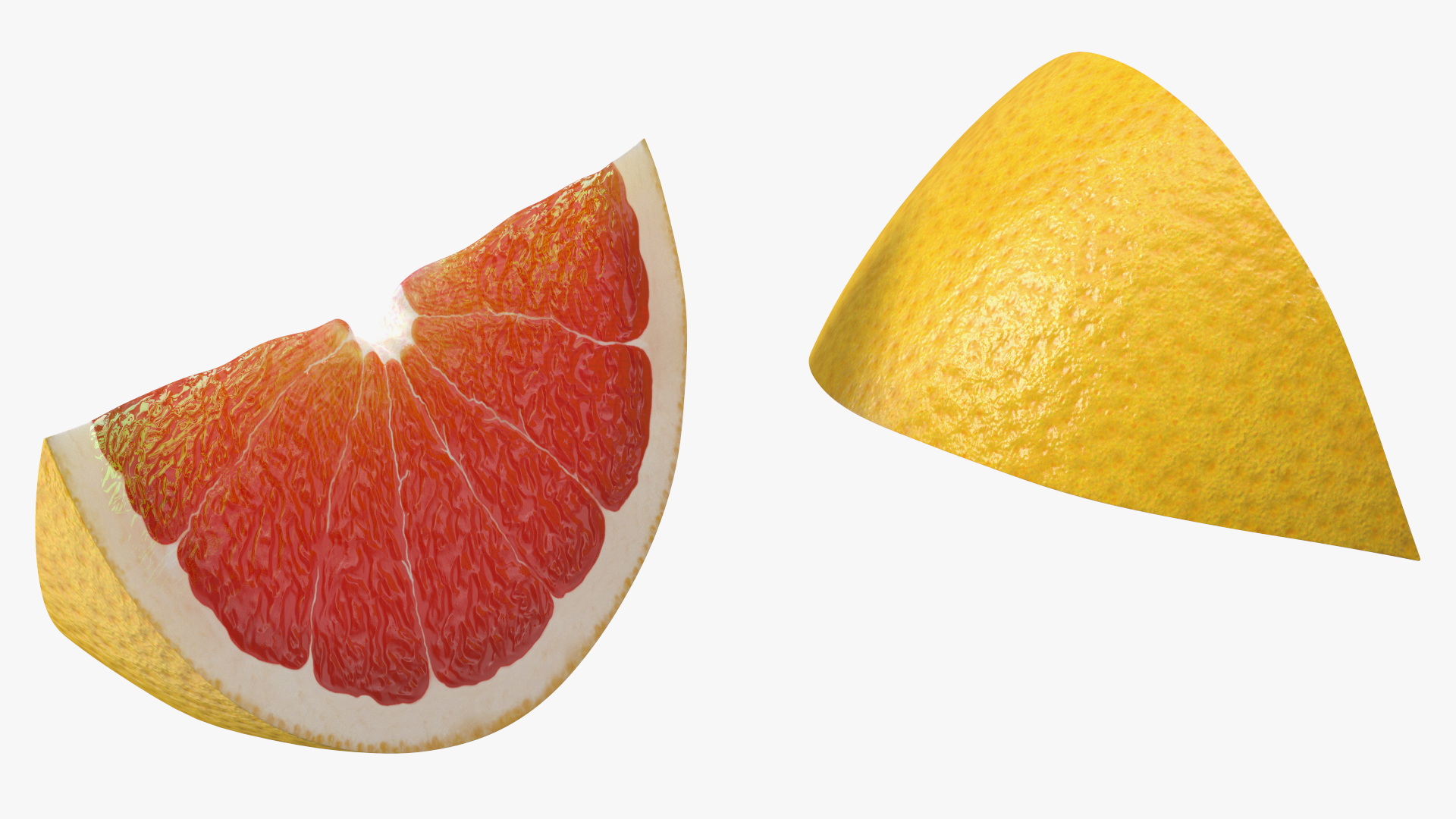 Sliced Grapefruit 3D