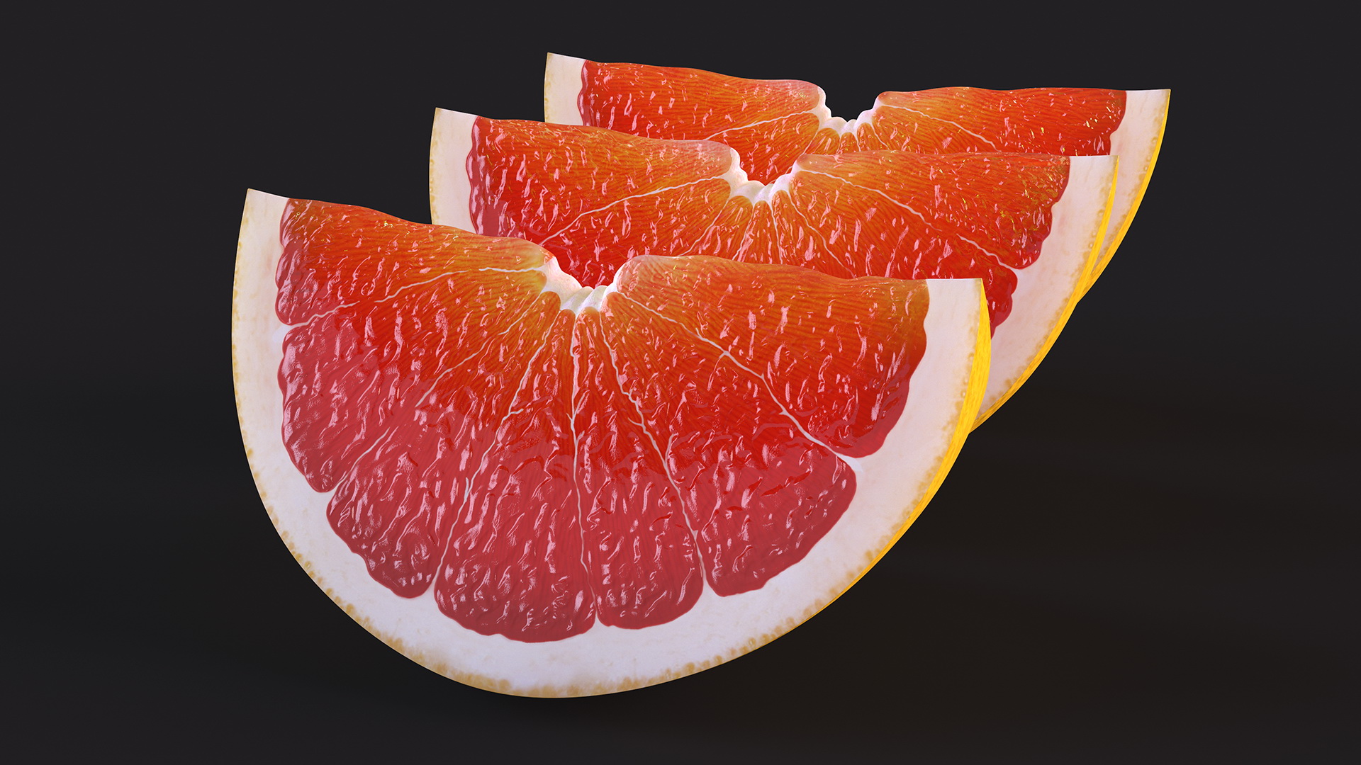 Sliced Grapefruit 3D