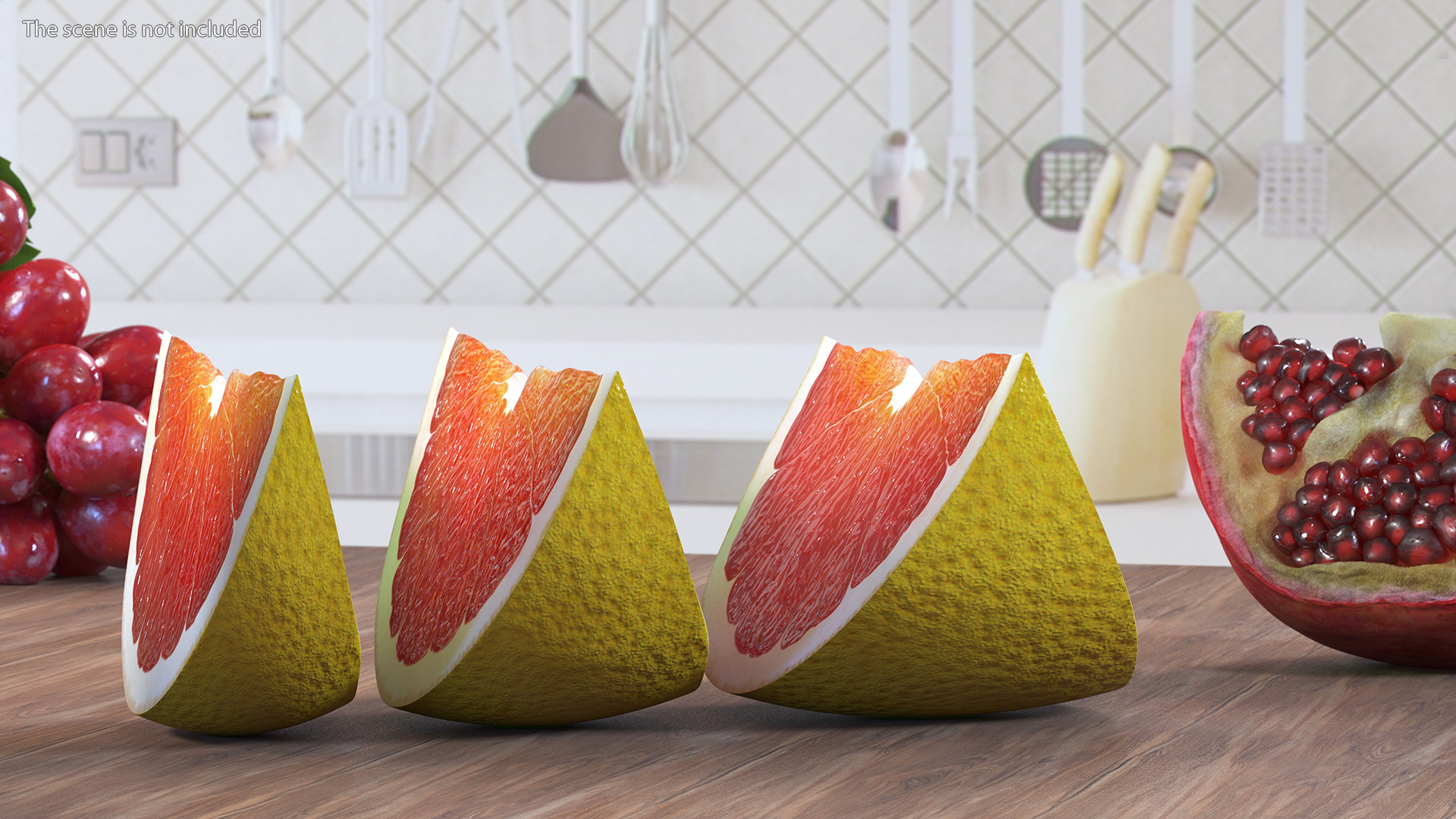 Sliced Grapefruit 3D