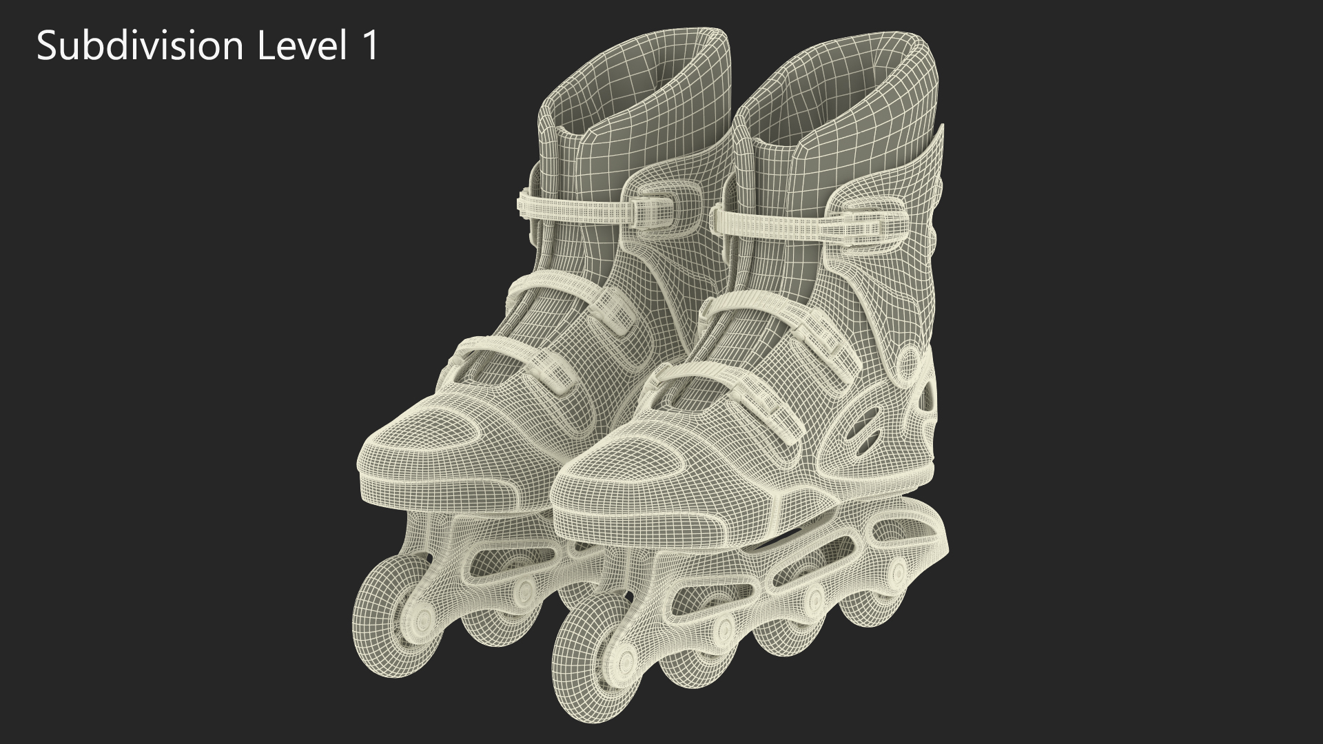 3D Inline Skates model