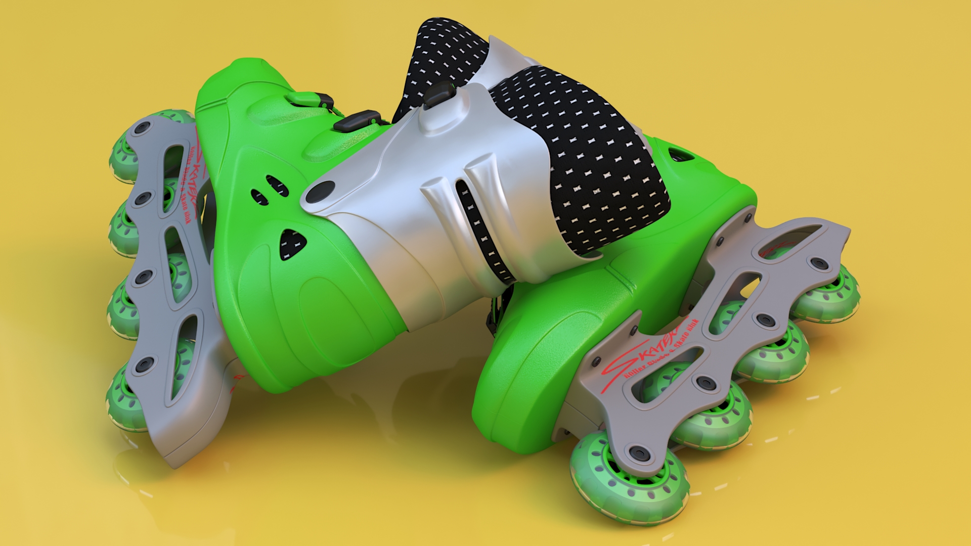 3D Inline Skates model