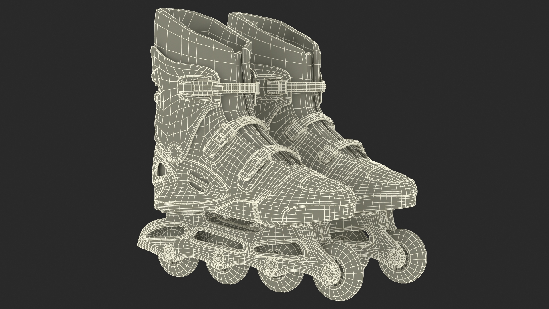 3D Inline Skates model