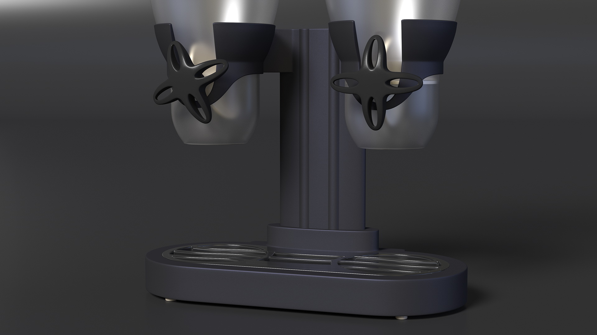 Cereal Dual Dispensers Empty Black 3D model