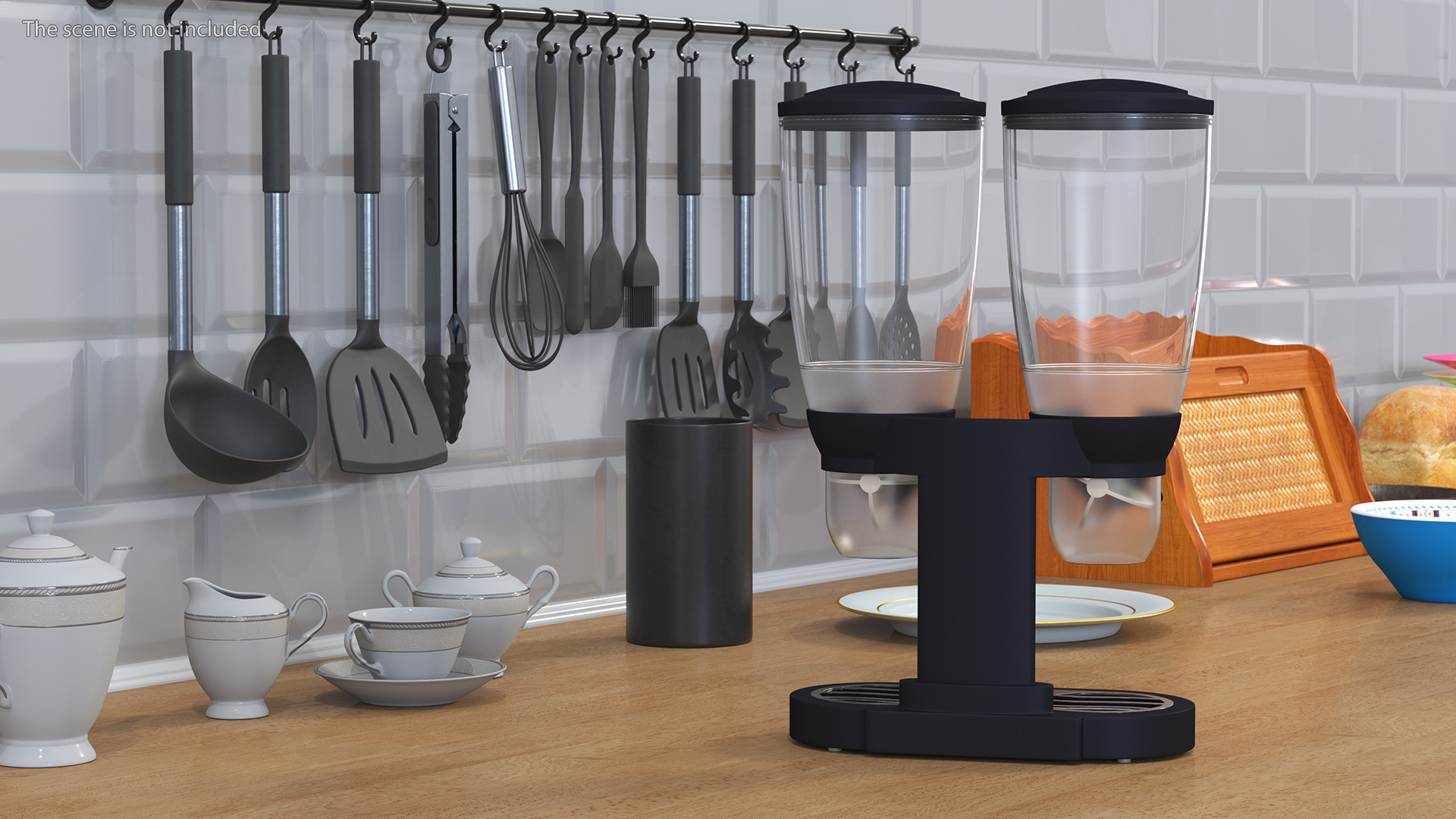 Cereal Dual Dispensers Empty Black 3D model