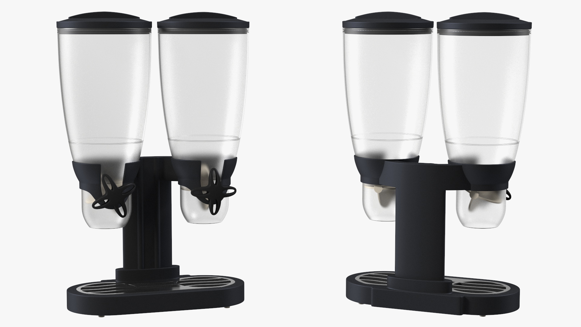 Cereal Dual Dispensers Empty Black 3D model