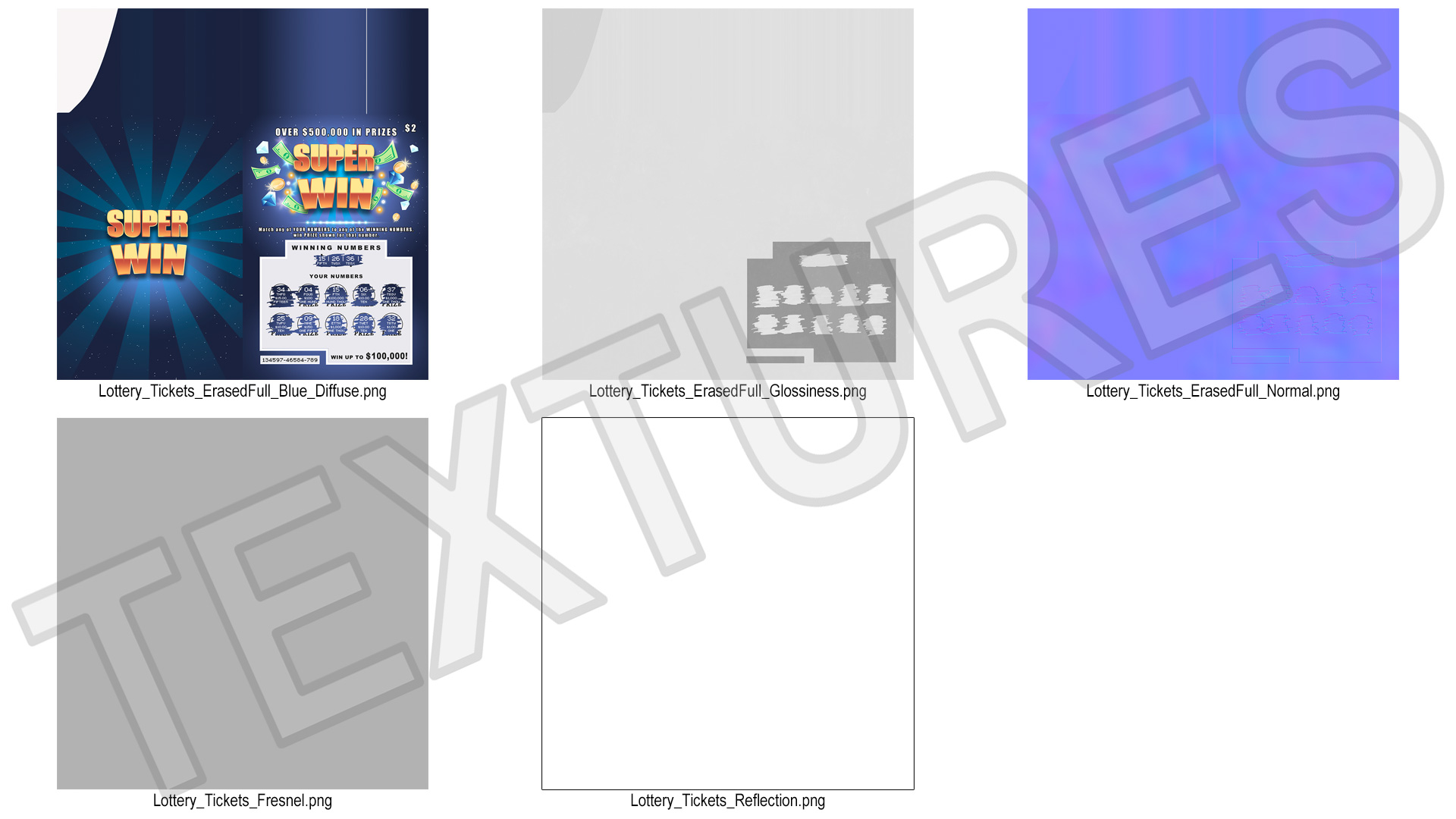 Super Win Scratch Off Lottery with Erased Layer 3D