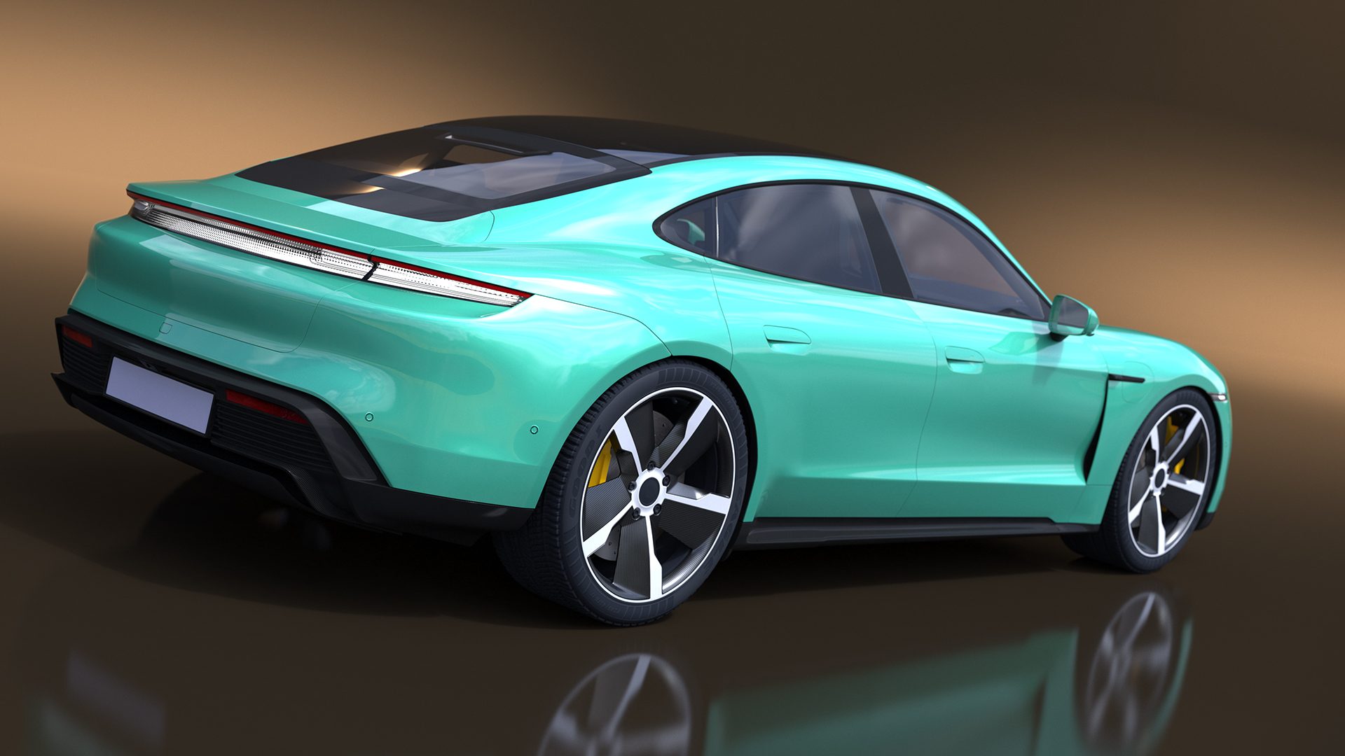 3D model Electric Sports Car Sedan Mint