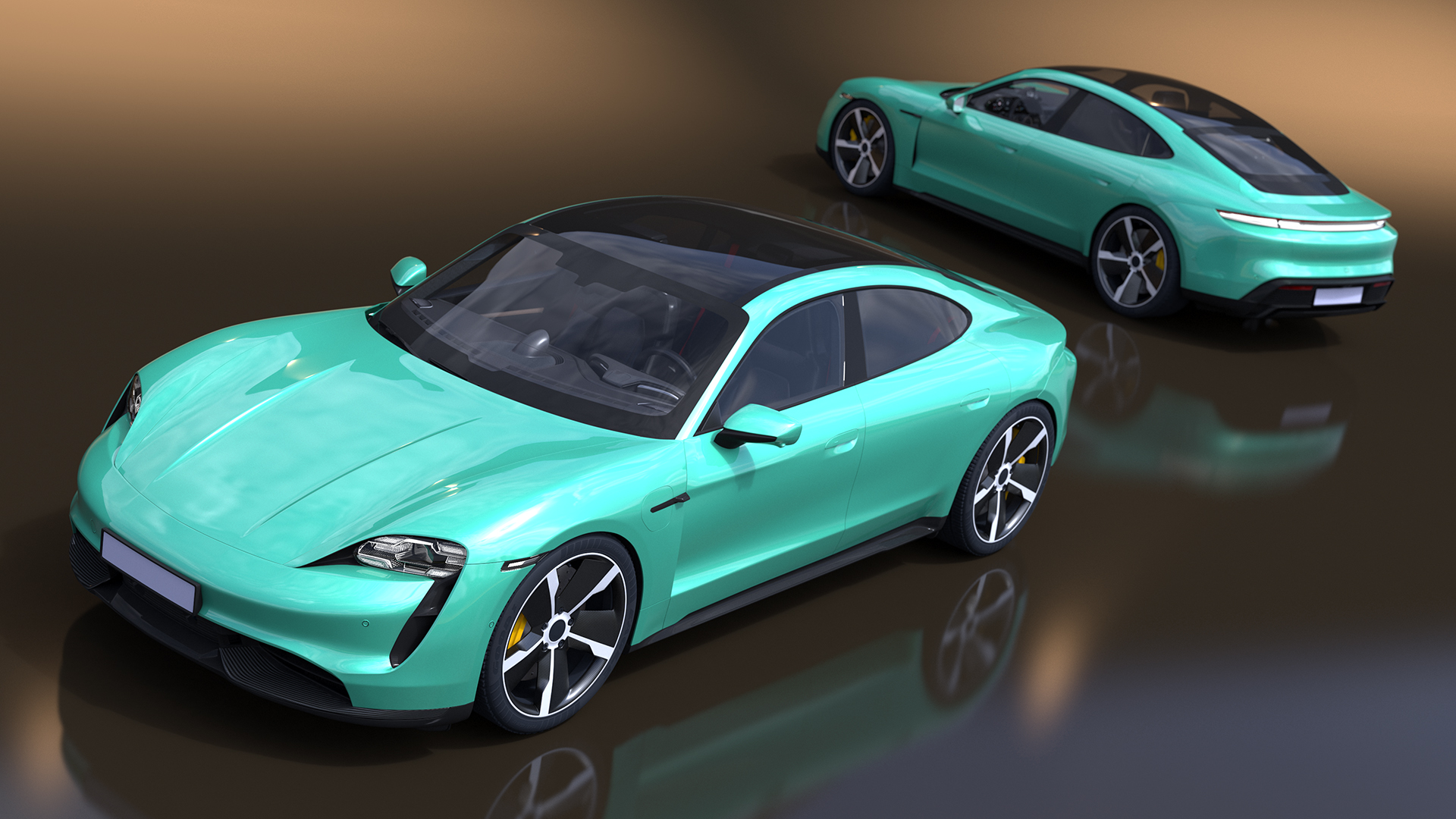 3D model Electric Sports Car Sedan Mint