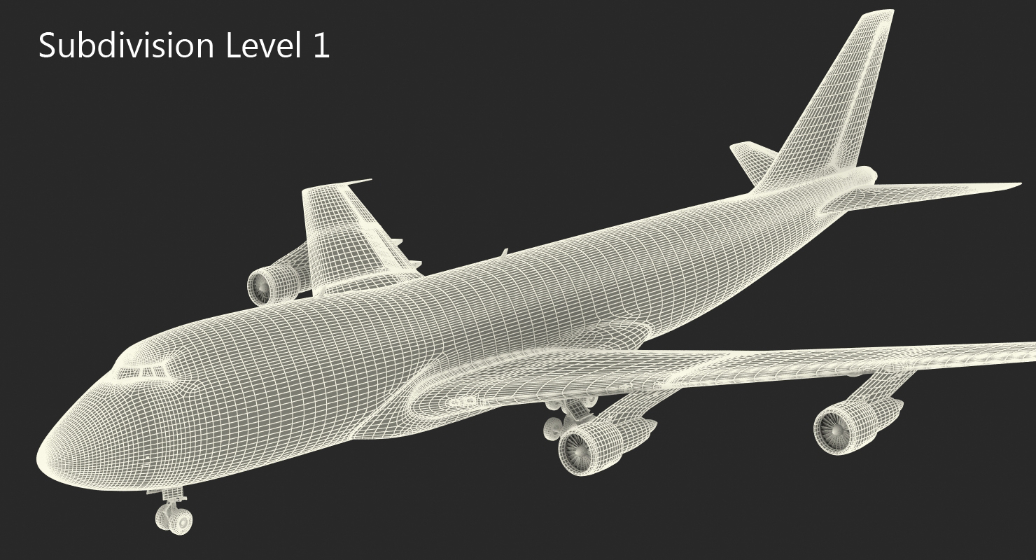 3D model Boeing 747 100B Generic Rigged