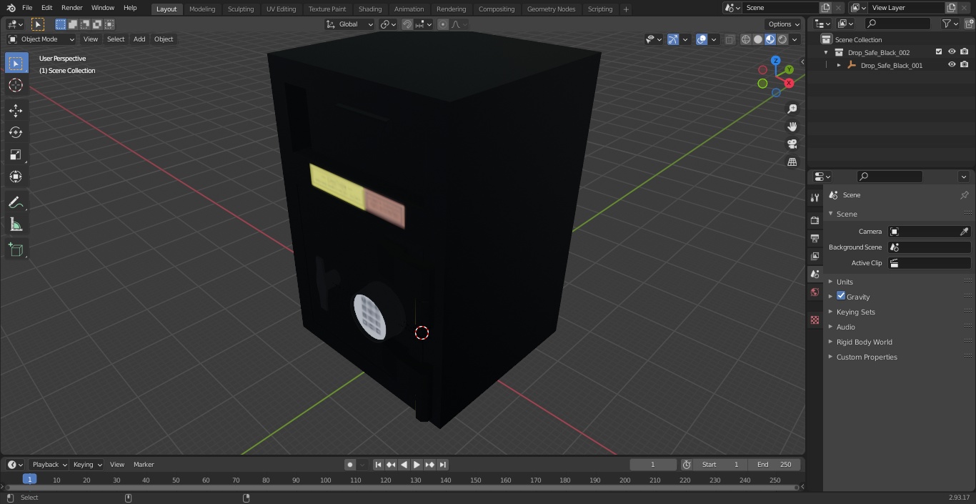 3D model Drop Safe Black