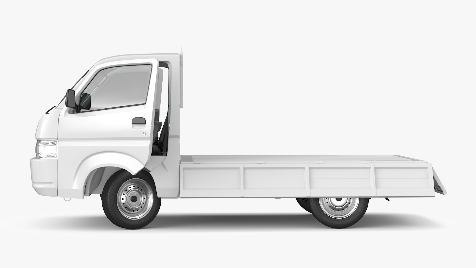 3D Suzuki Carry Truck White Rigged