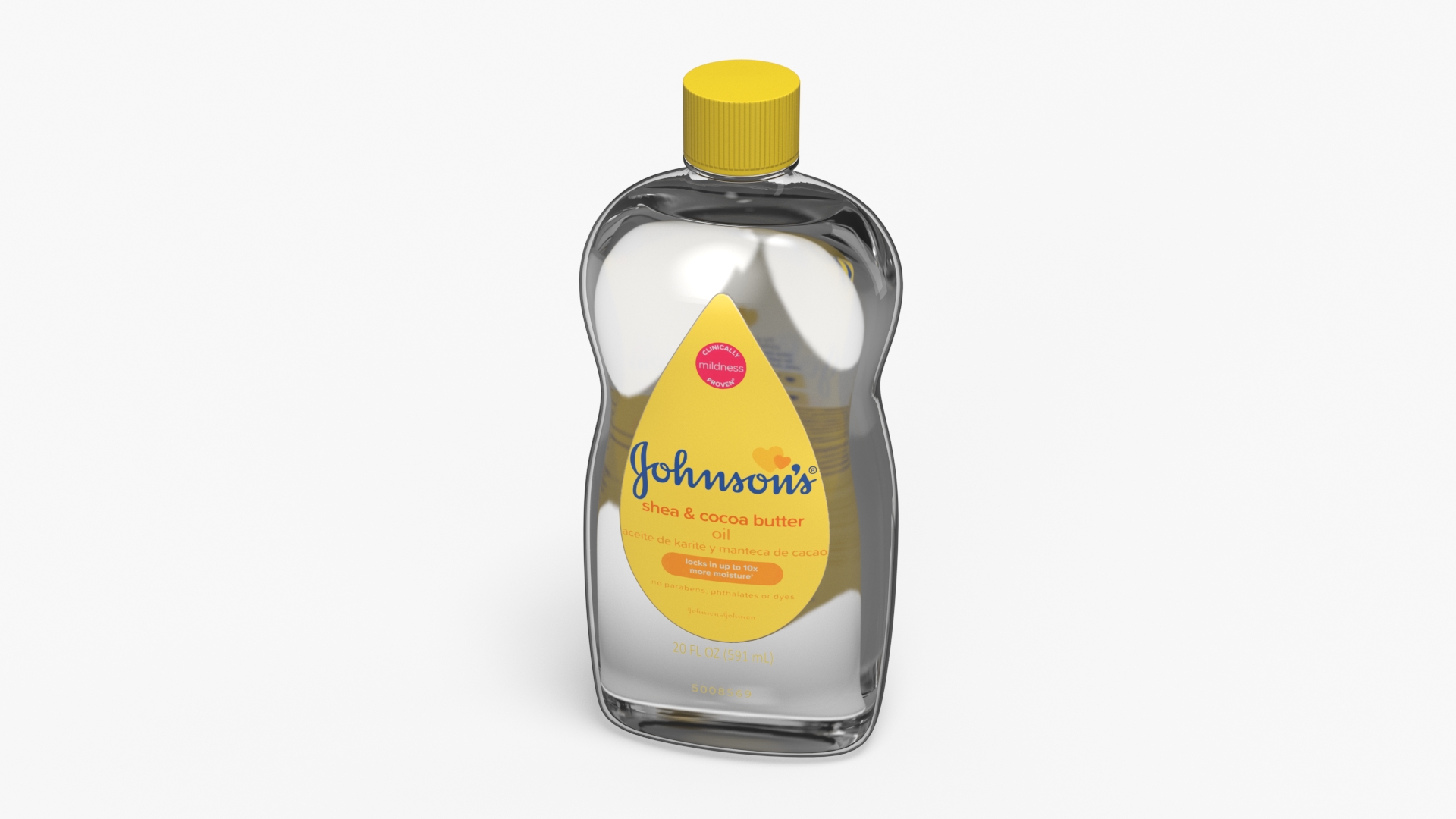 3D Johnsons Oil Bottle Yellow