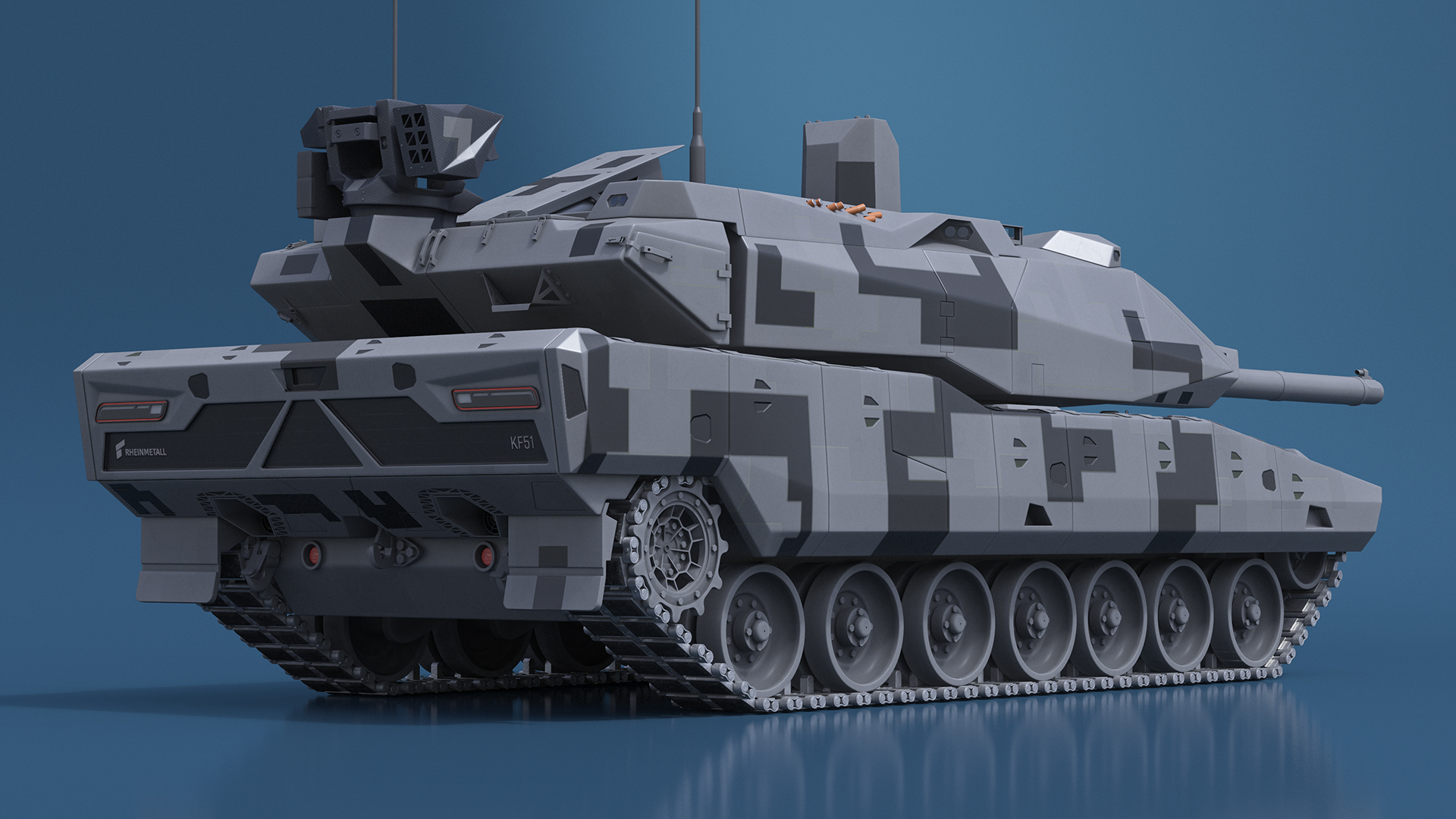 3D model KF 51 Panther Main Battle Tank