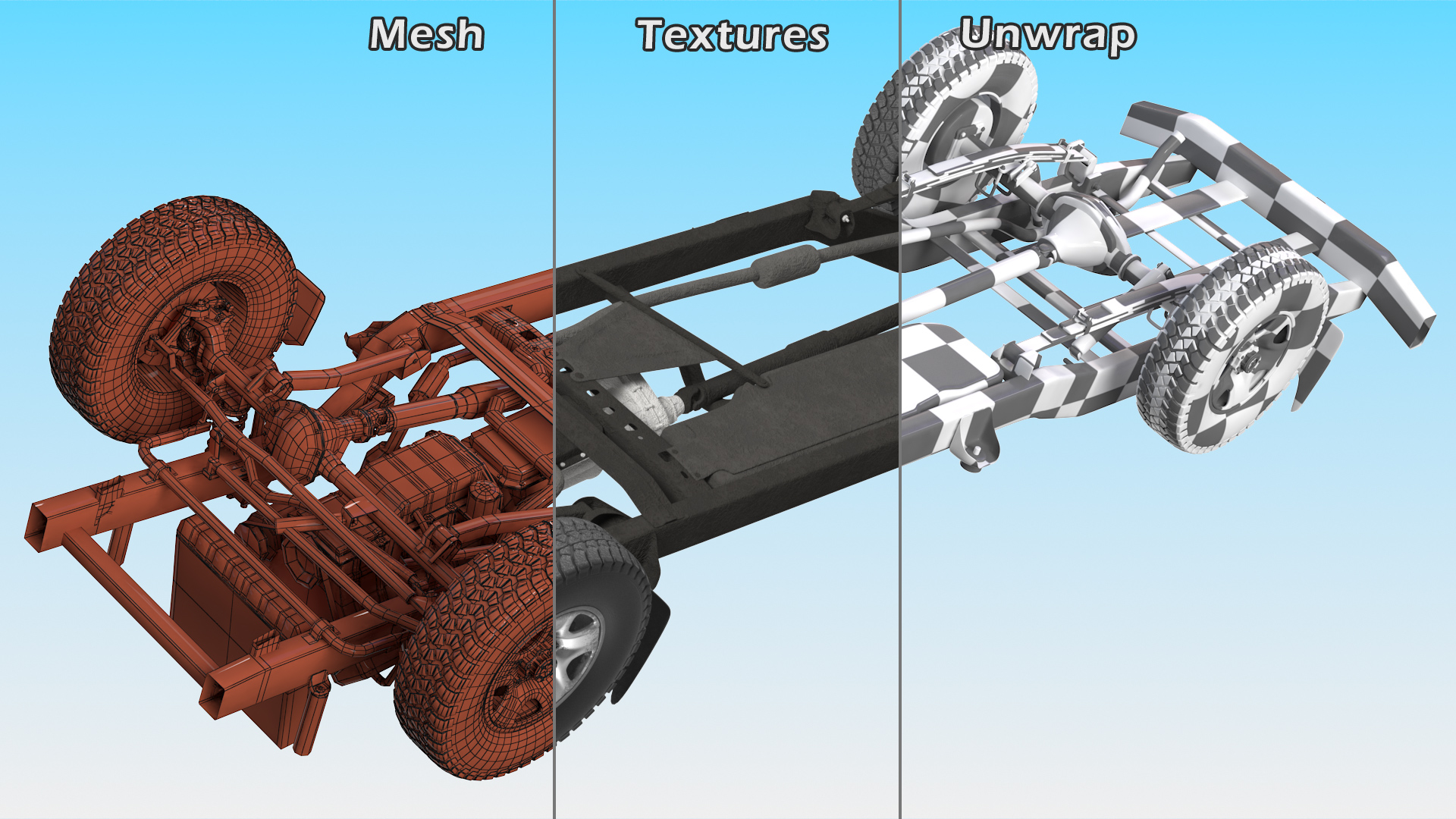 3D Offroad Vehicle Chassis model