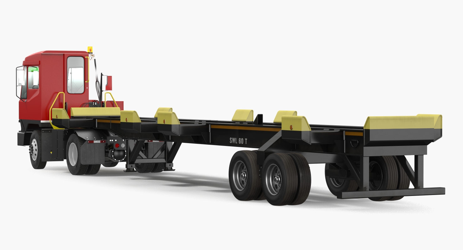 Terminal Tractor with Semi Trailer 3D model