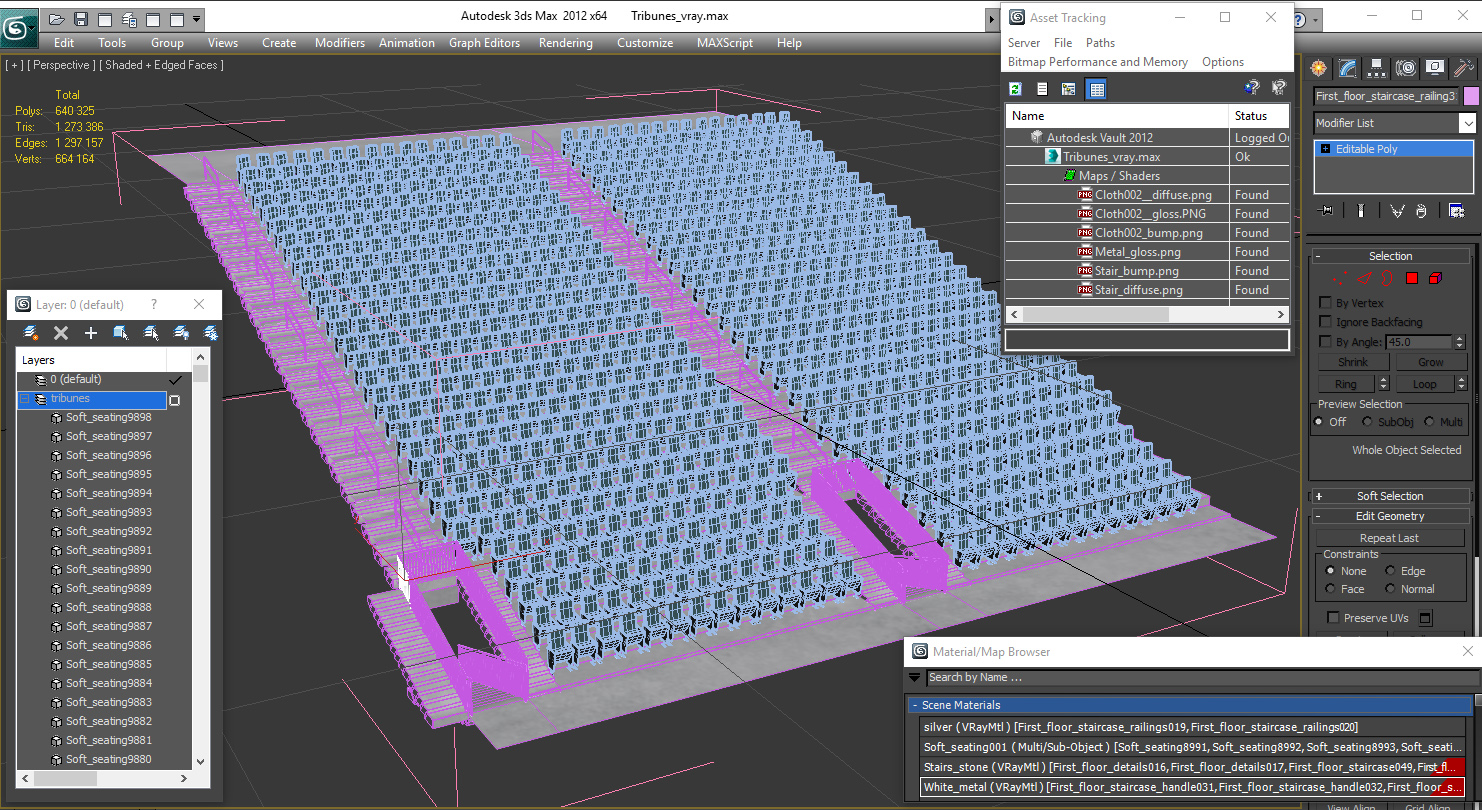 3D model Tribunes