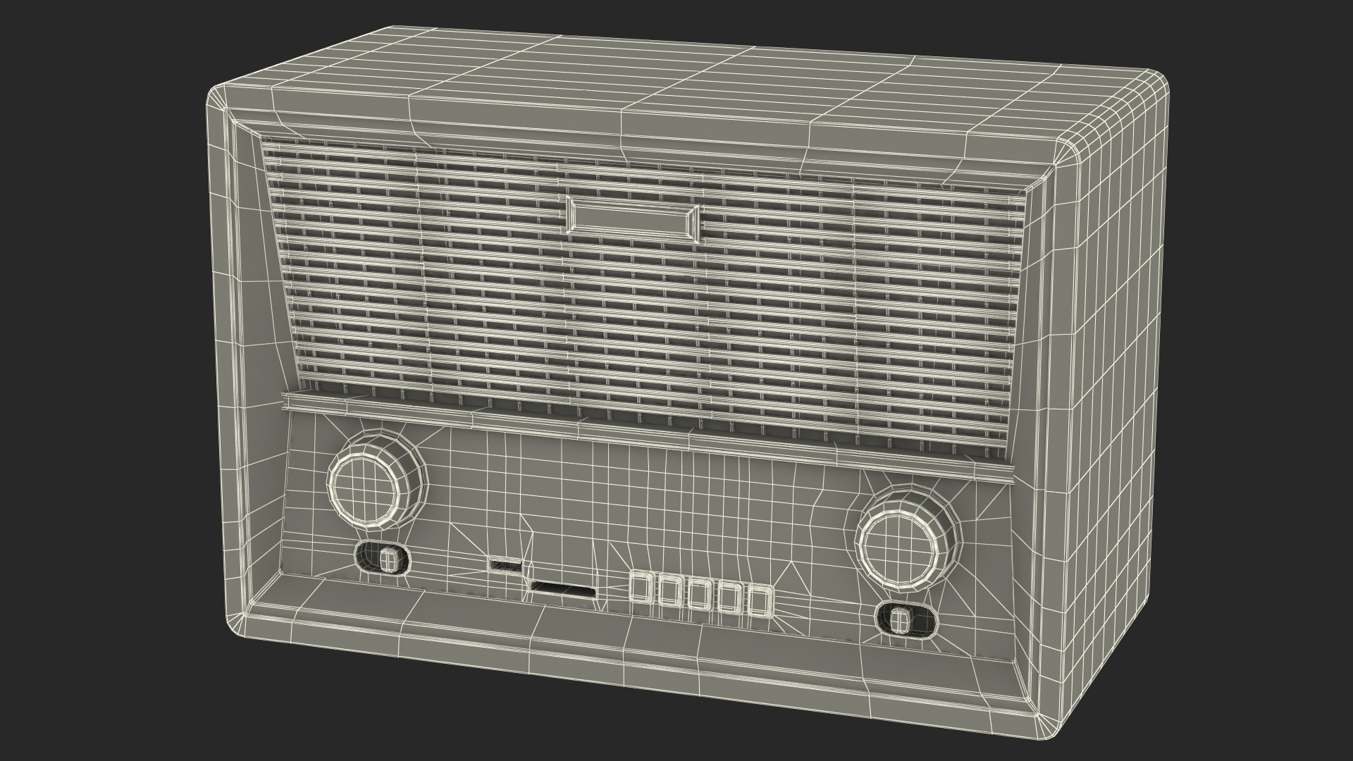 3D Vintage Radio model