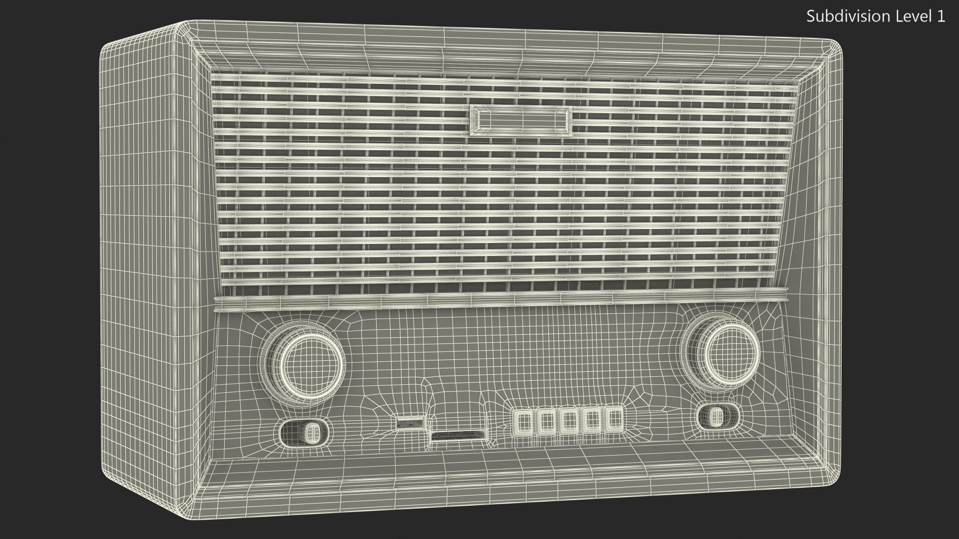 3D Vintage Radio model